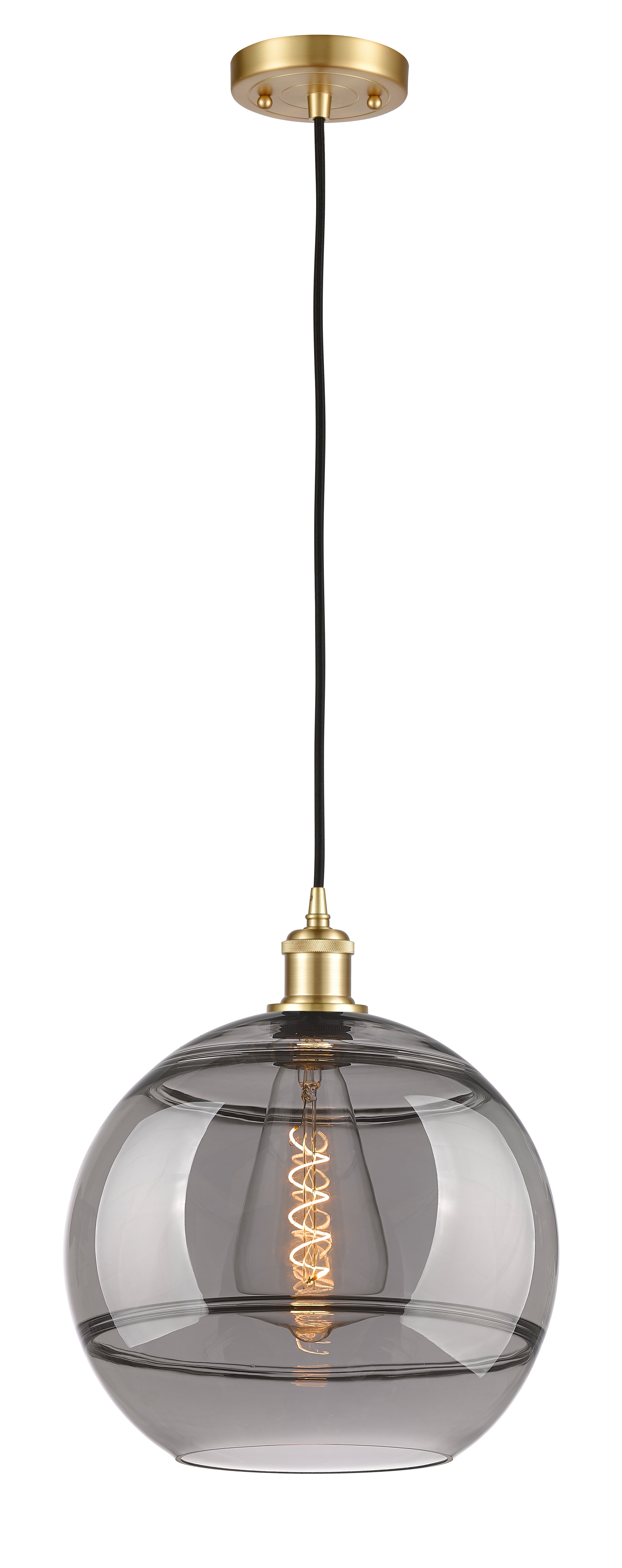 Ballston Mini Pendant Antique Brass Glass