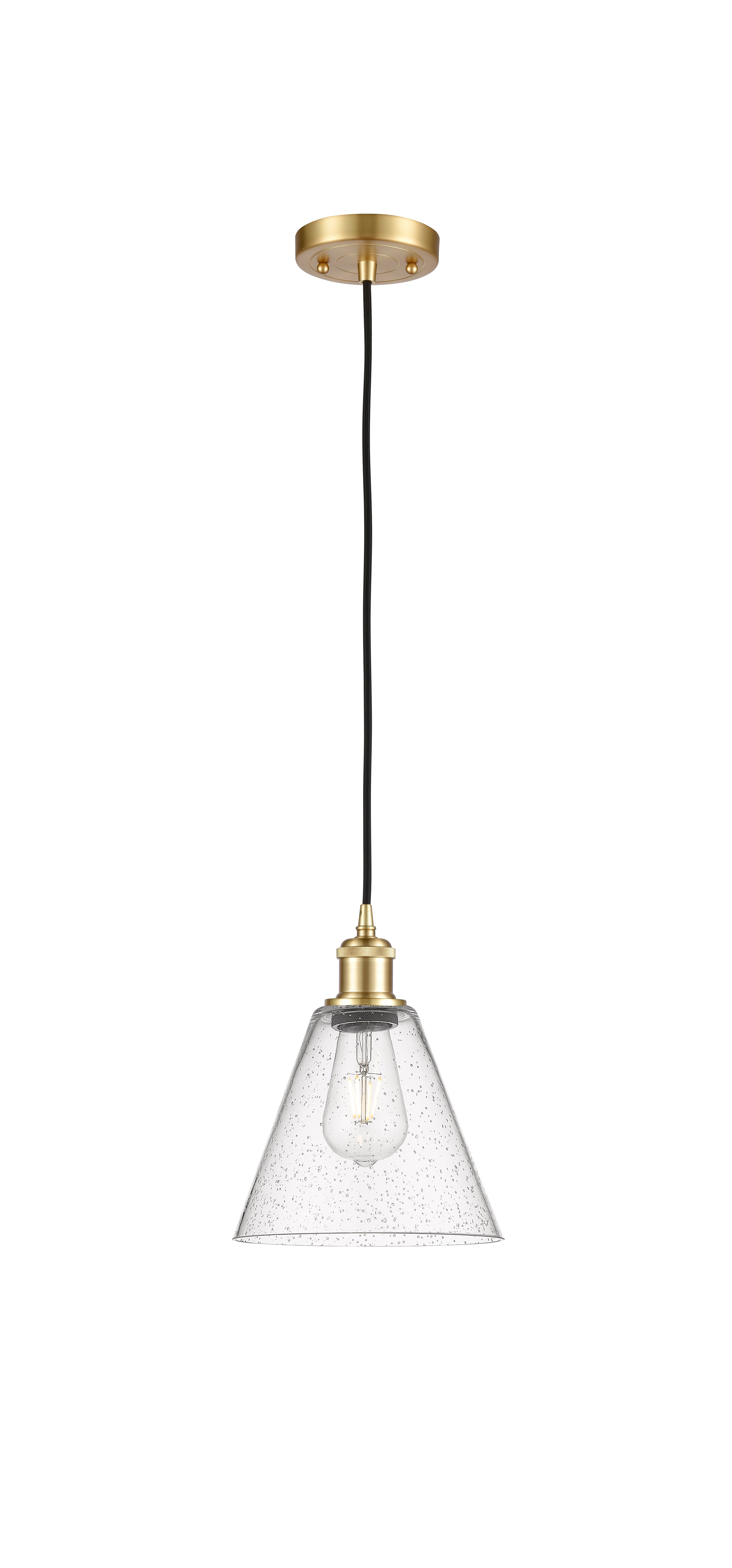 Ballston Mini Pendant Antique Brass Glass