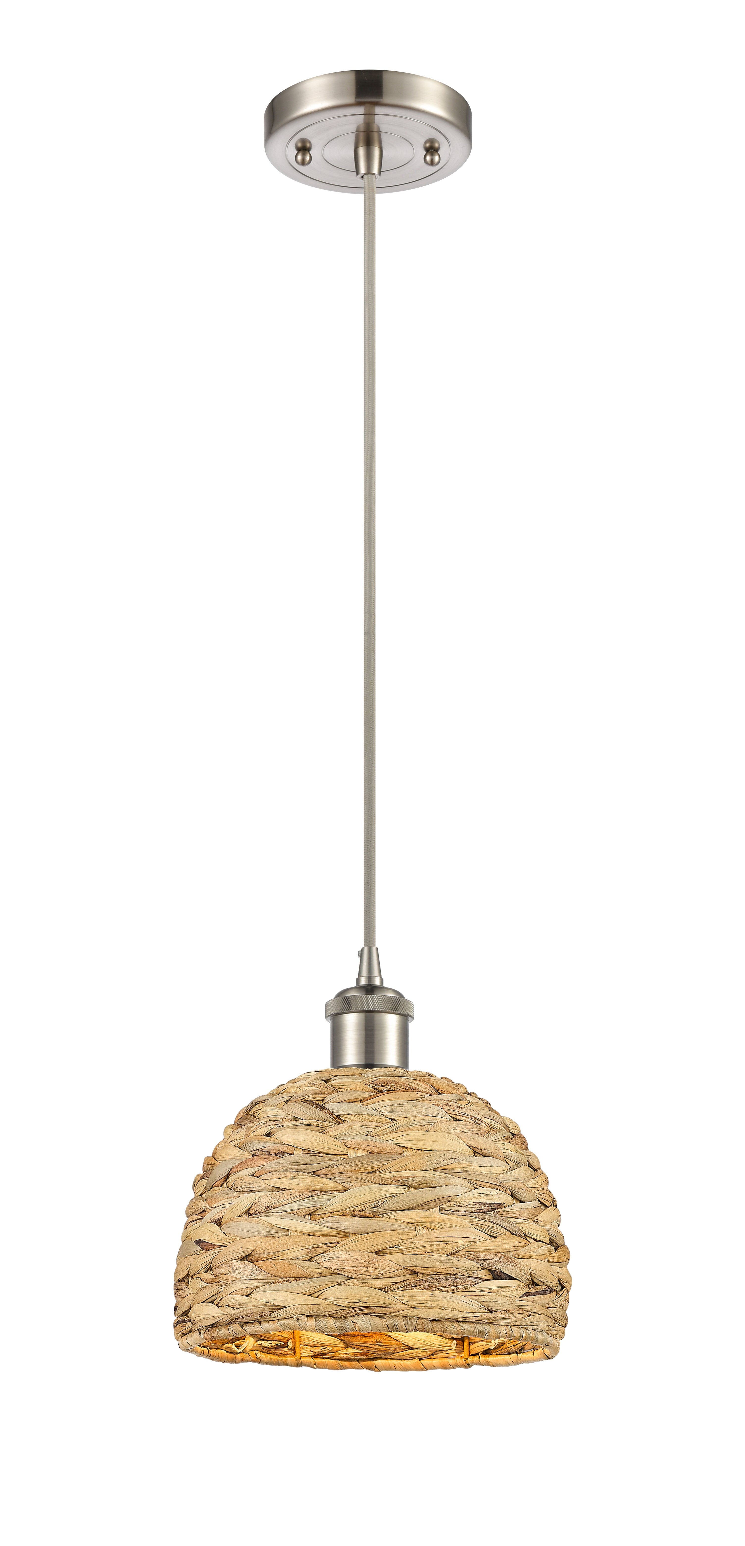 Ballston Mini Pendant Antique Brass Woven