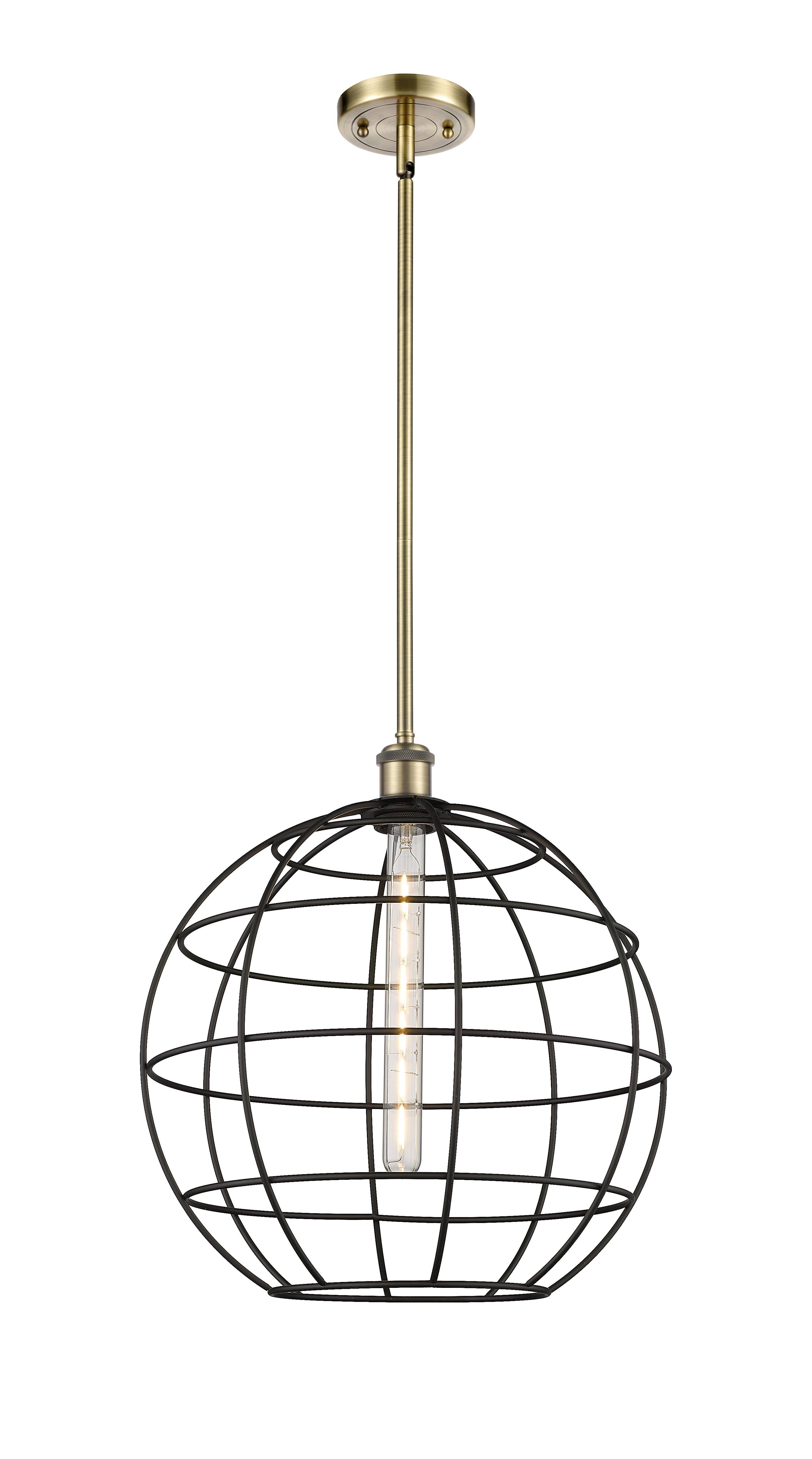 Ballston Mini Pendant Antique Brass Finish
