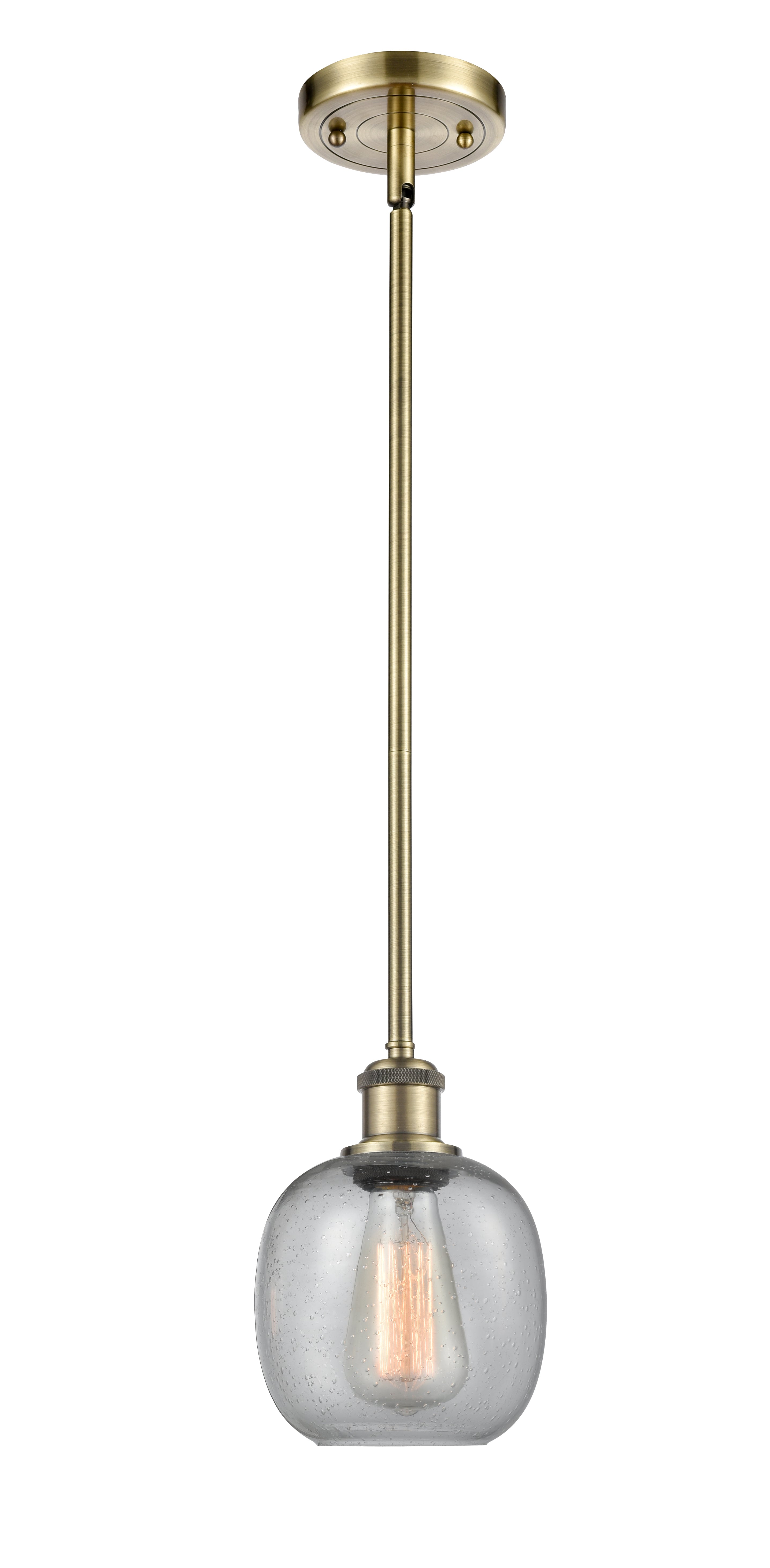 Ballston Mini Pendant Antique Brass Finish