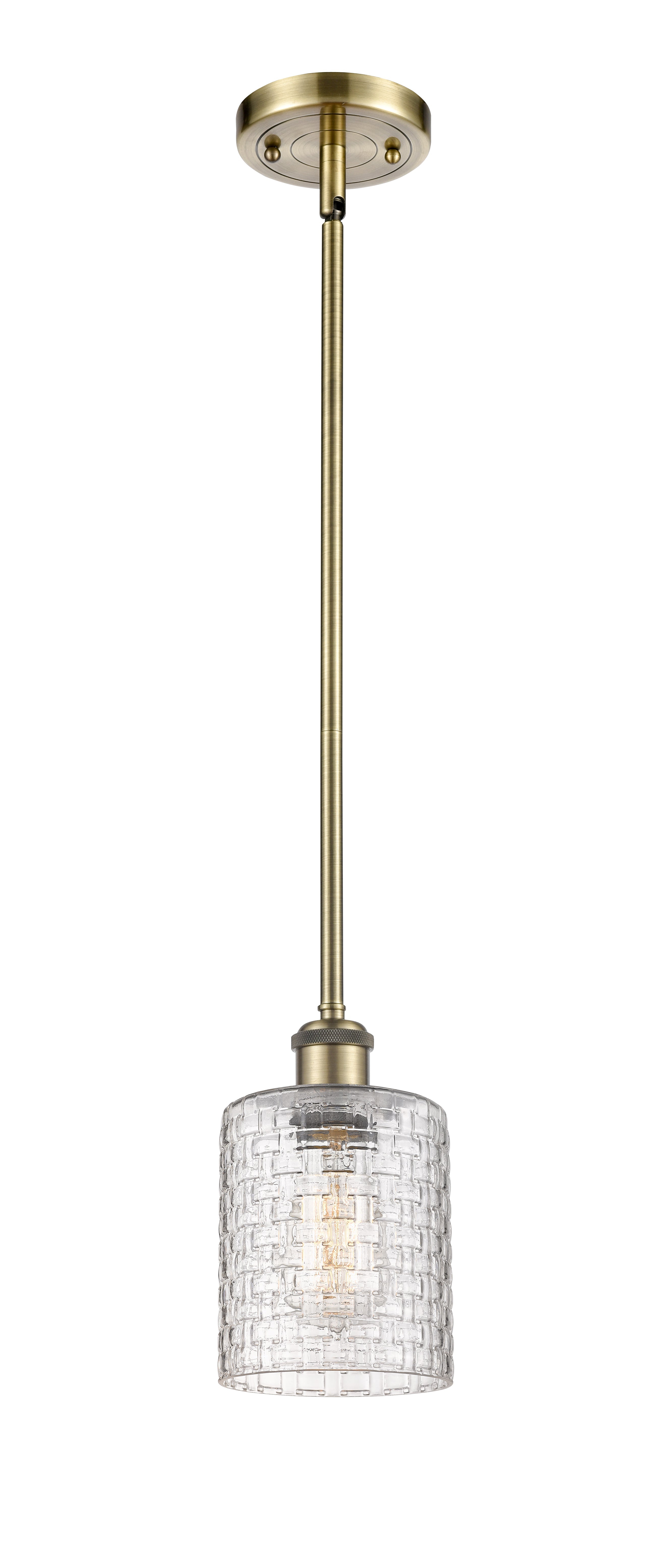 Ballston Mini Pendant Antique Brass Finish
