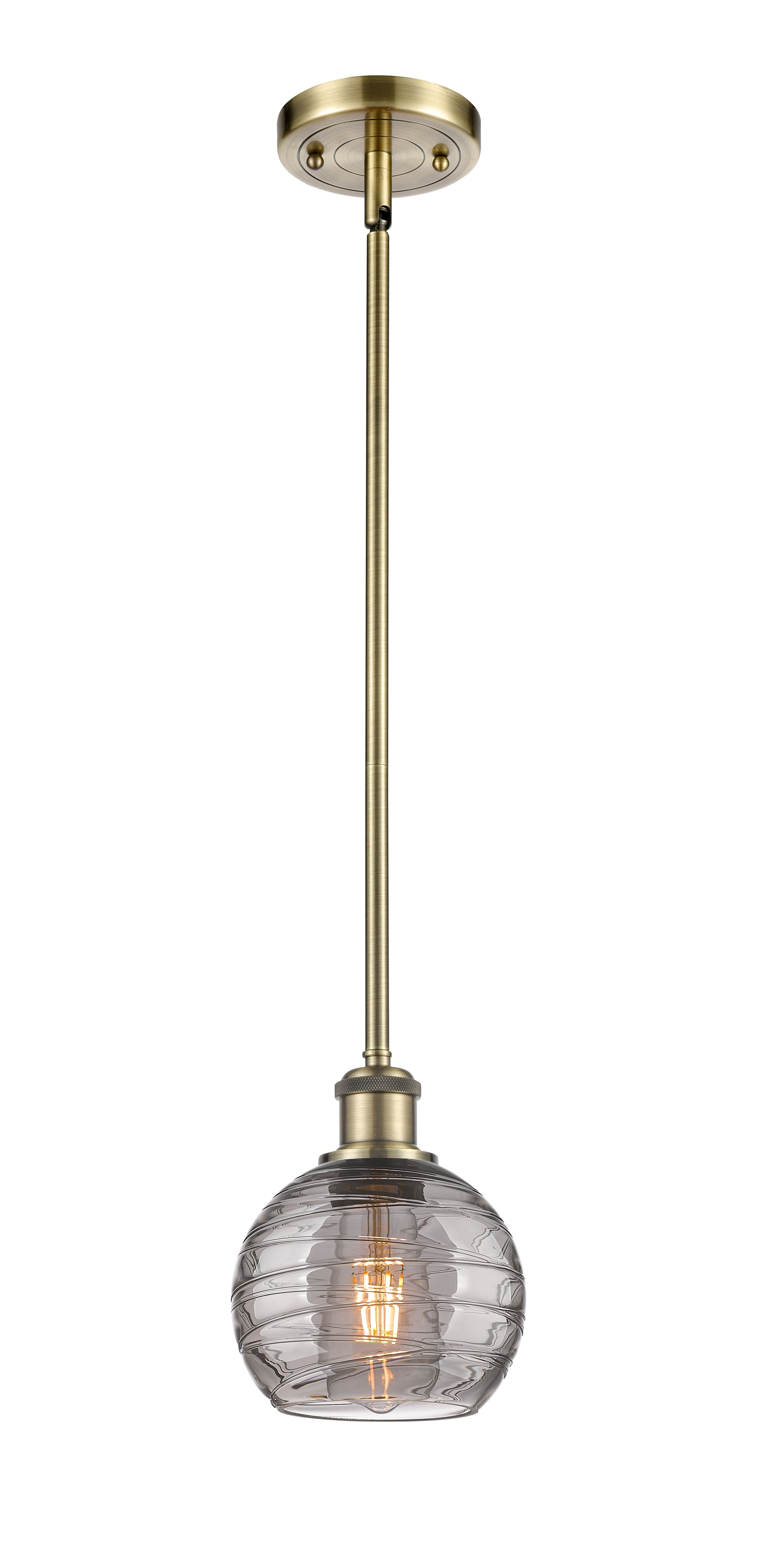 Ballston Mini Pendant Antique Brass Finish