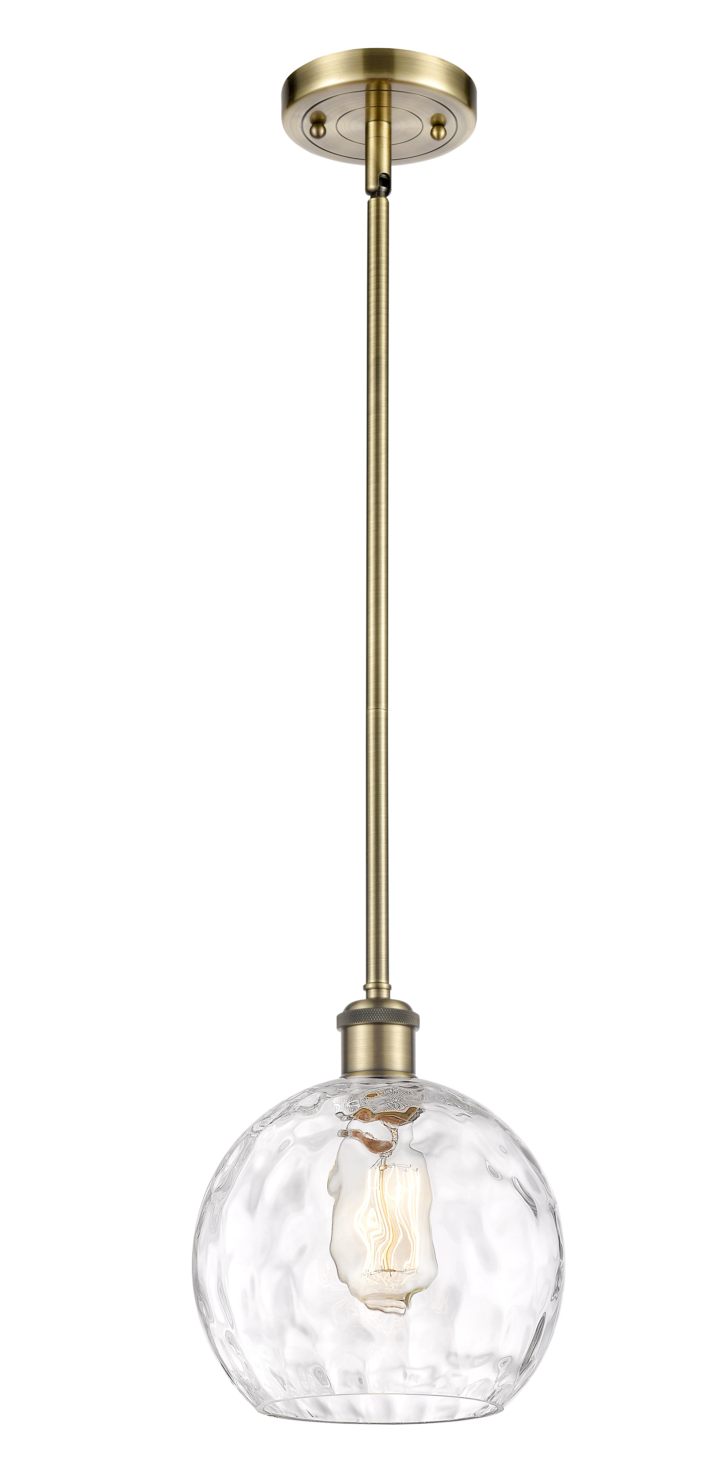 Ballston Mini Pendant Antique Brass Glass