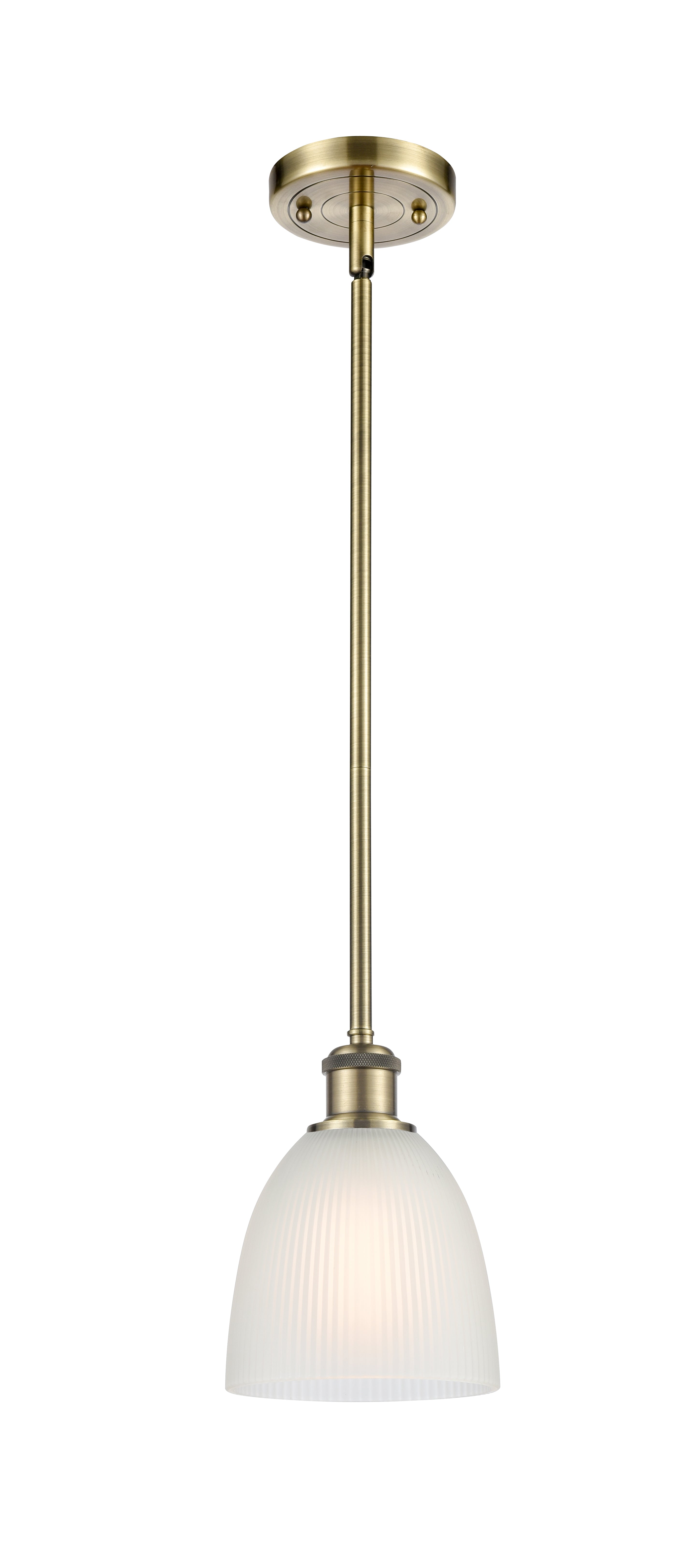 Ballston Mini Pendant Antique Brass Finish