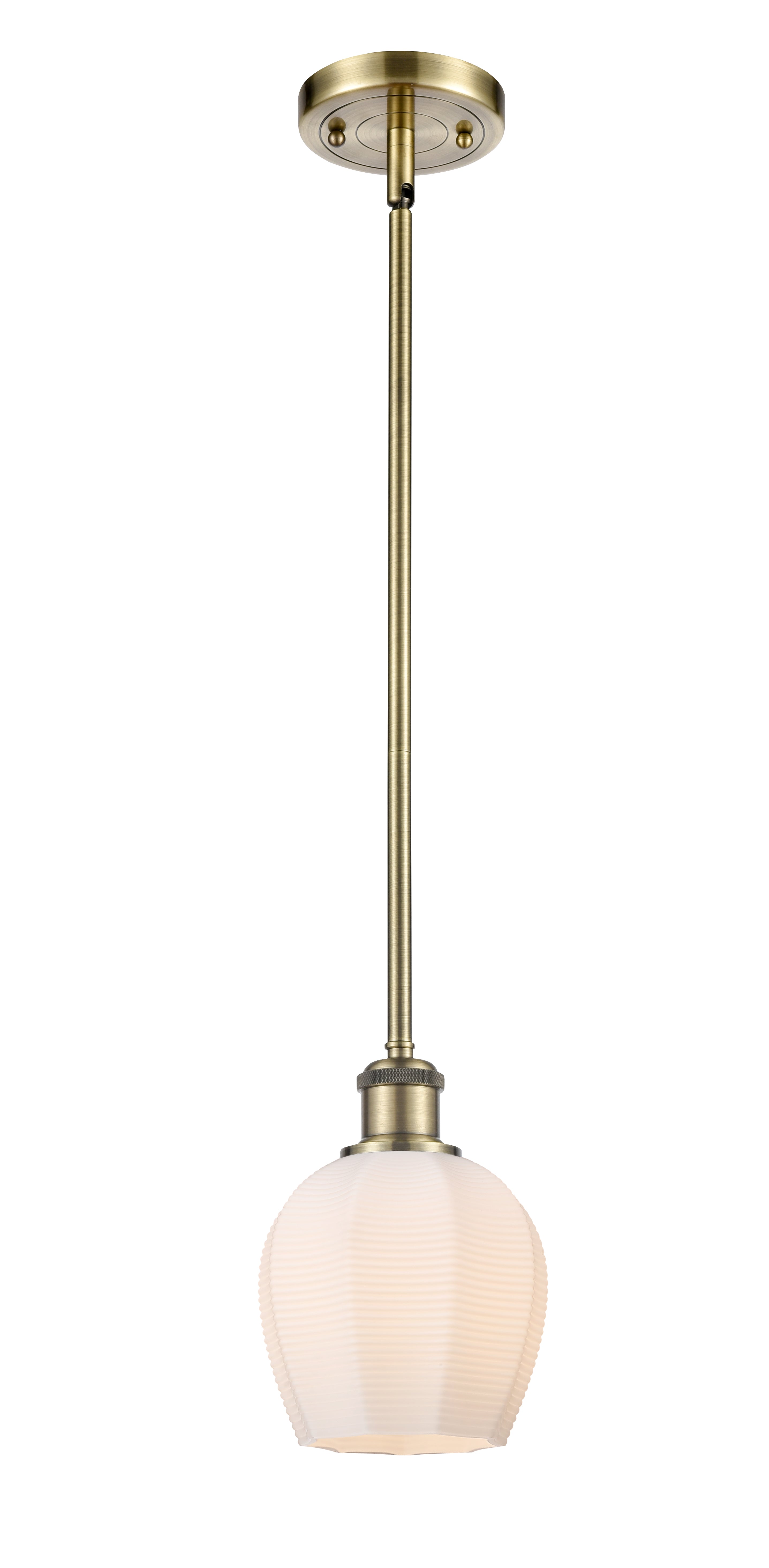 Ballston Mini Pendant Antique Brass Finish