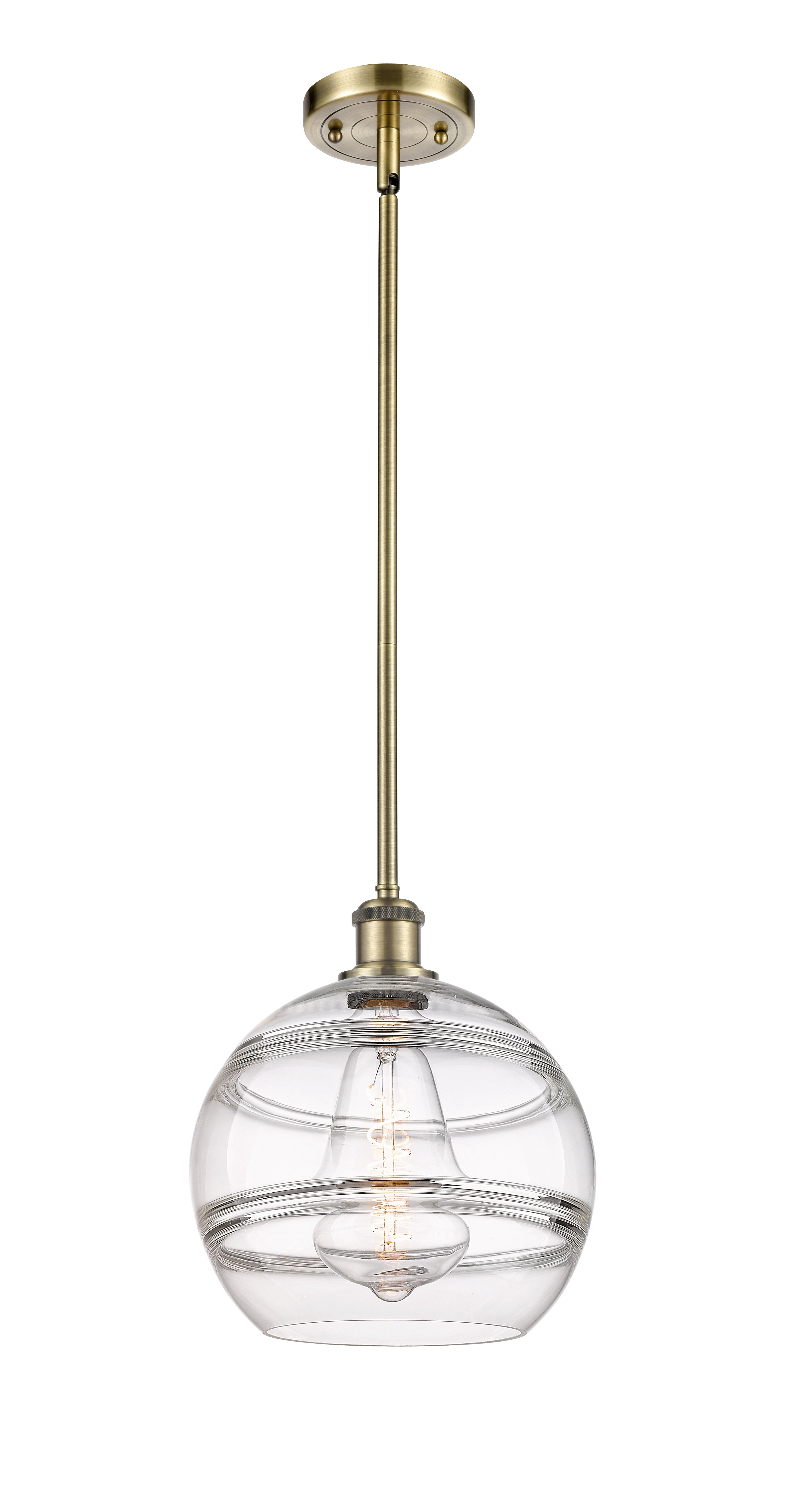 Ballston Mini Pendant Antique Brass 10 Inch