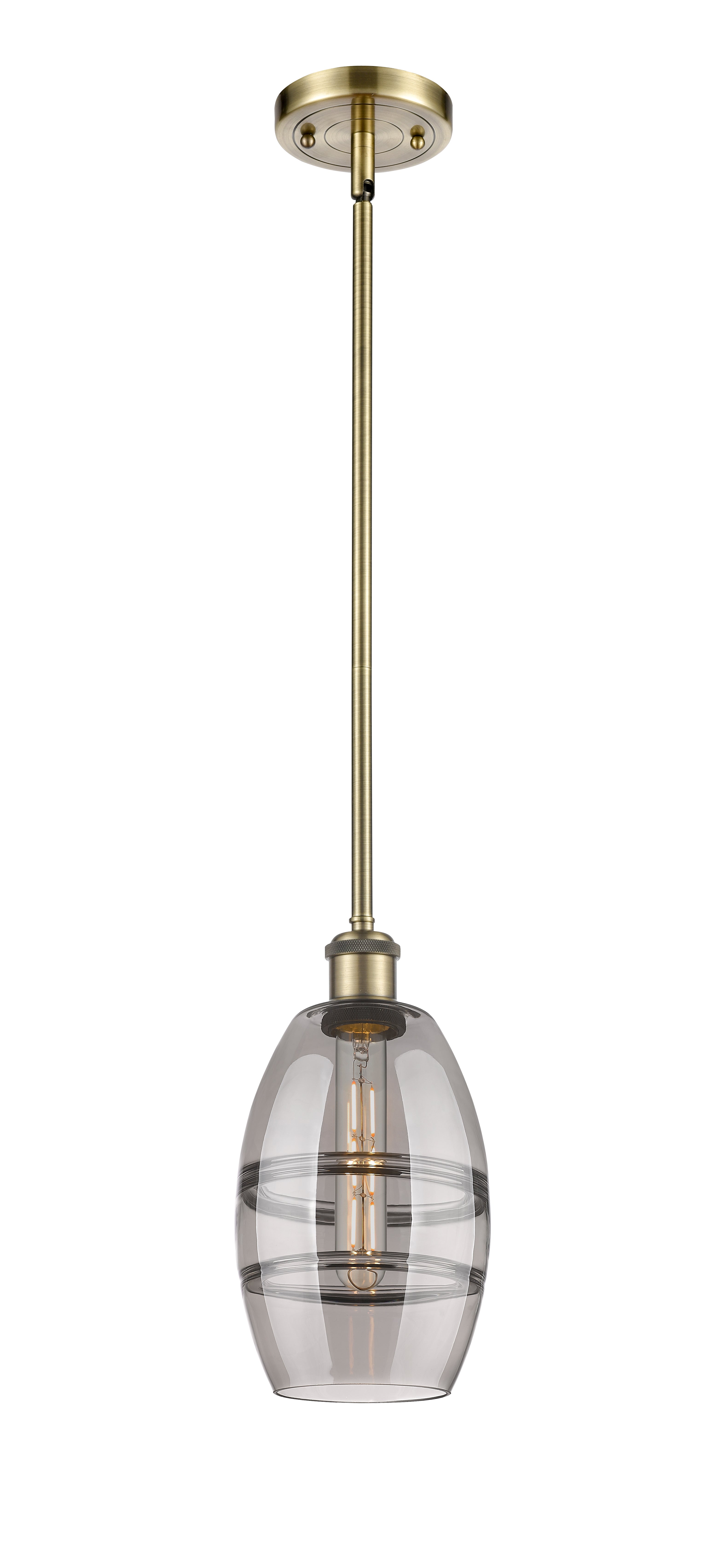 Ballston Mini Pendant Antique Brass Glass