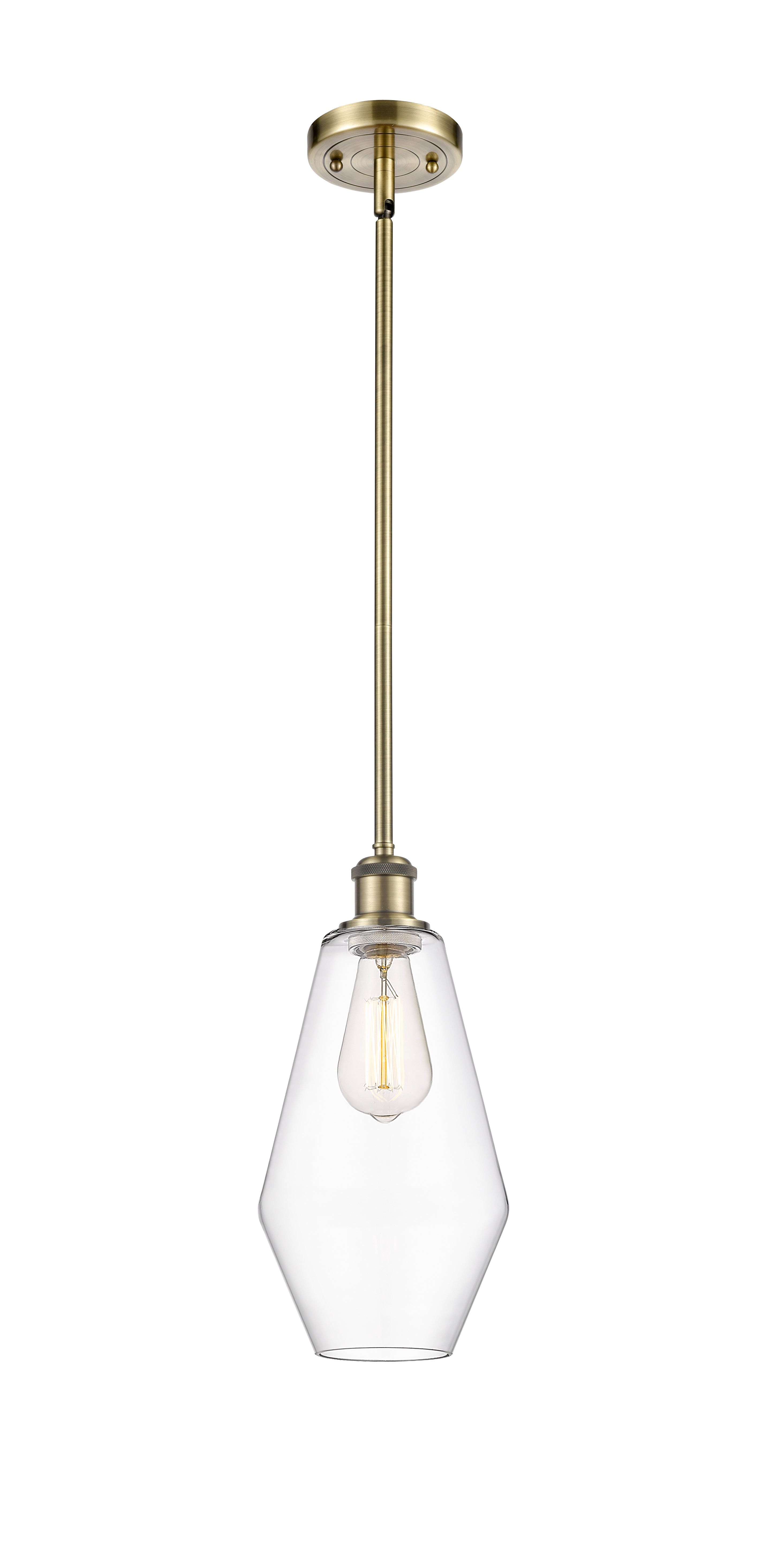 Ballston Mini Pendant 7 Inch Cast Brass