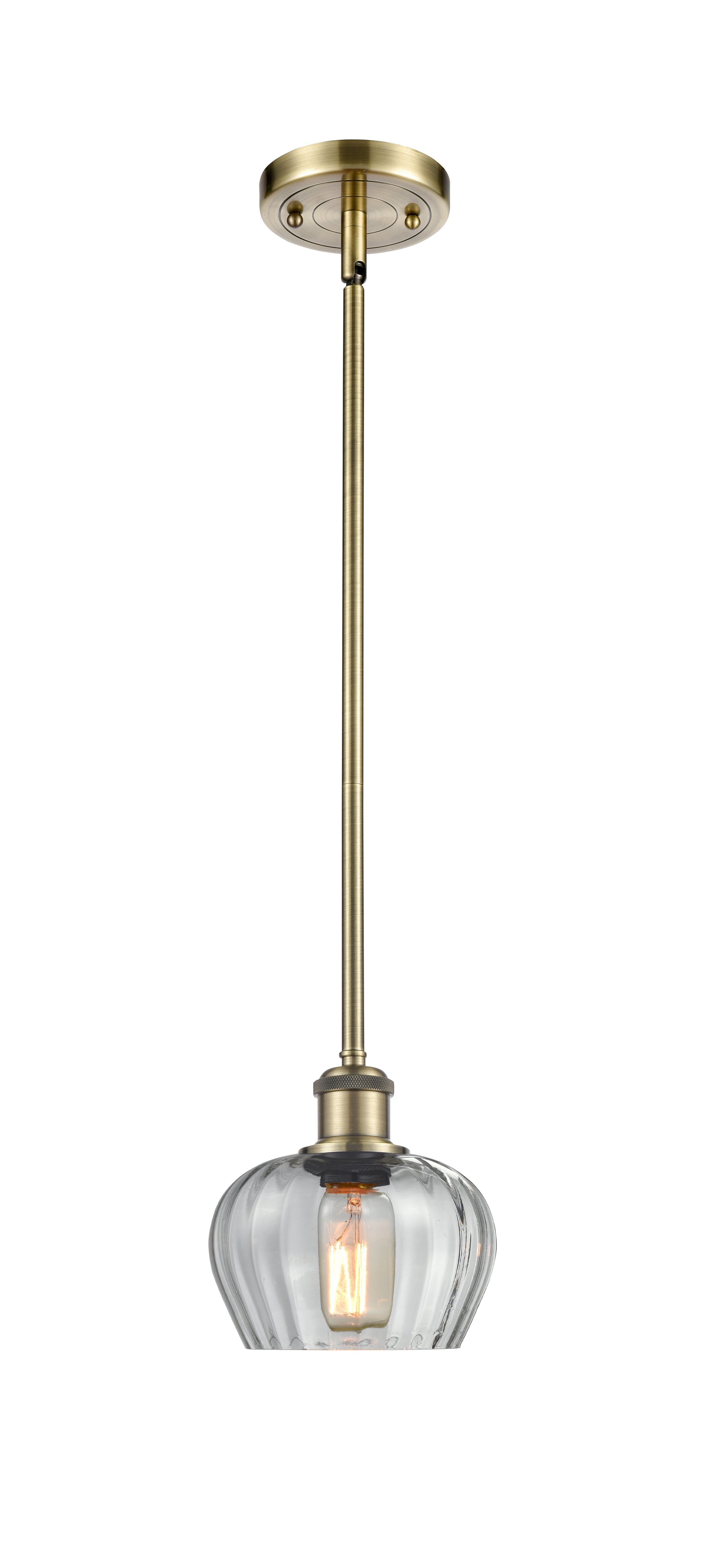 Ballston Mini Pendant Antique Brass Finish