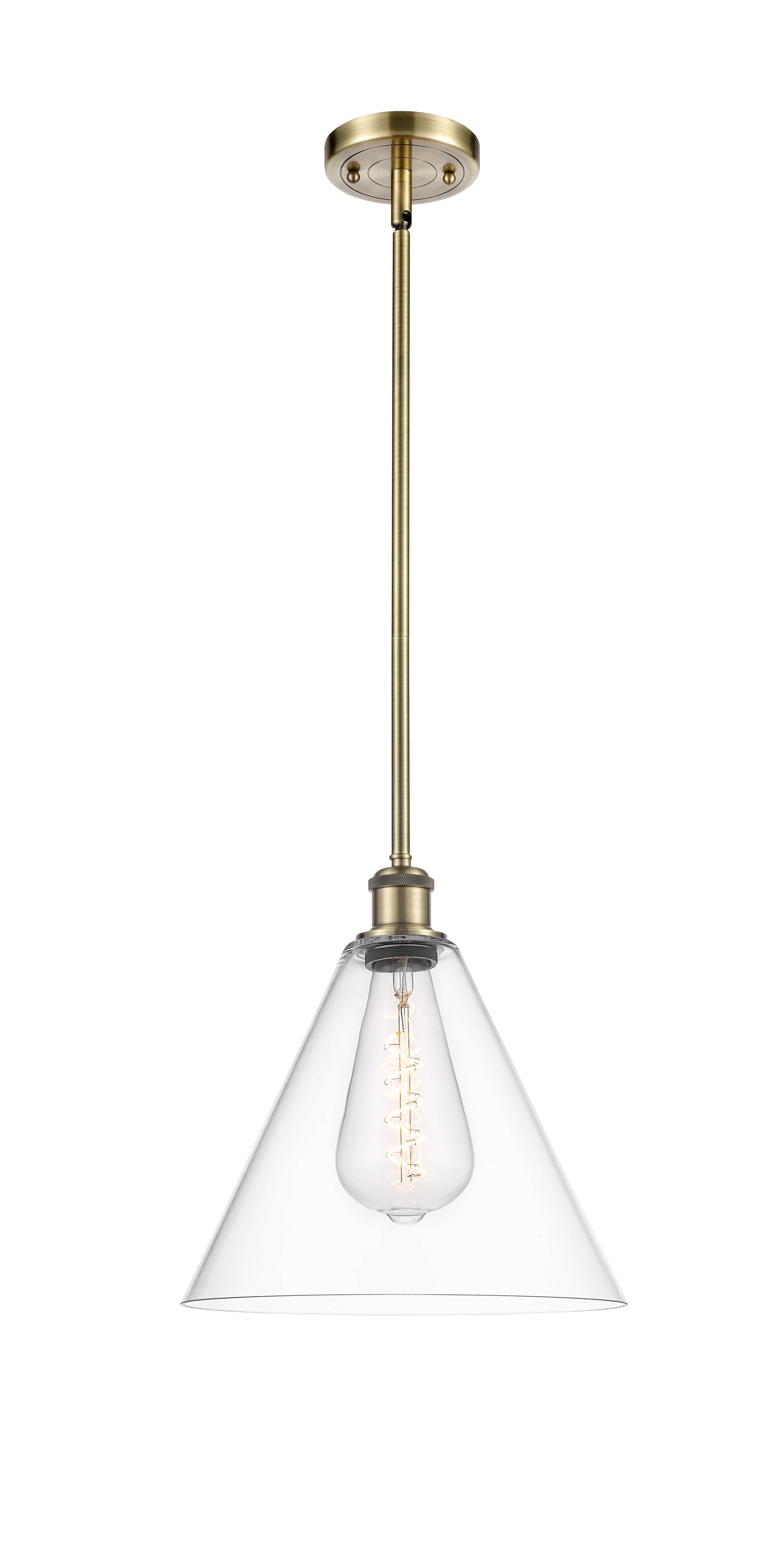 Ballston Mini Pendant Antique Brass Finish
