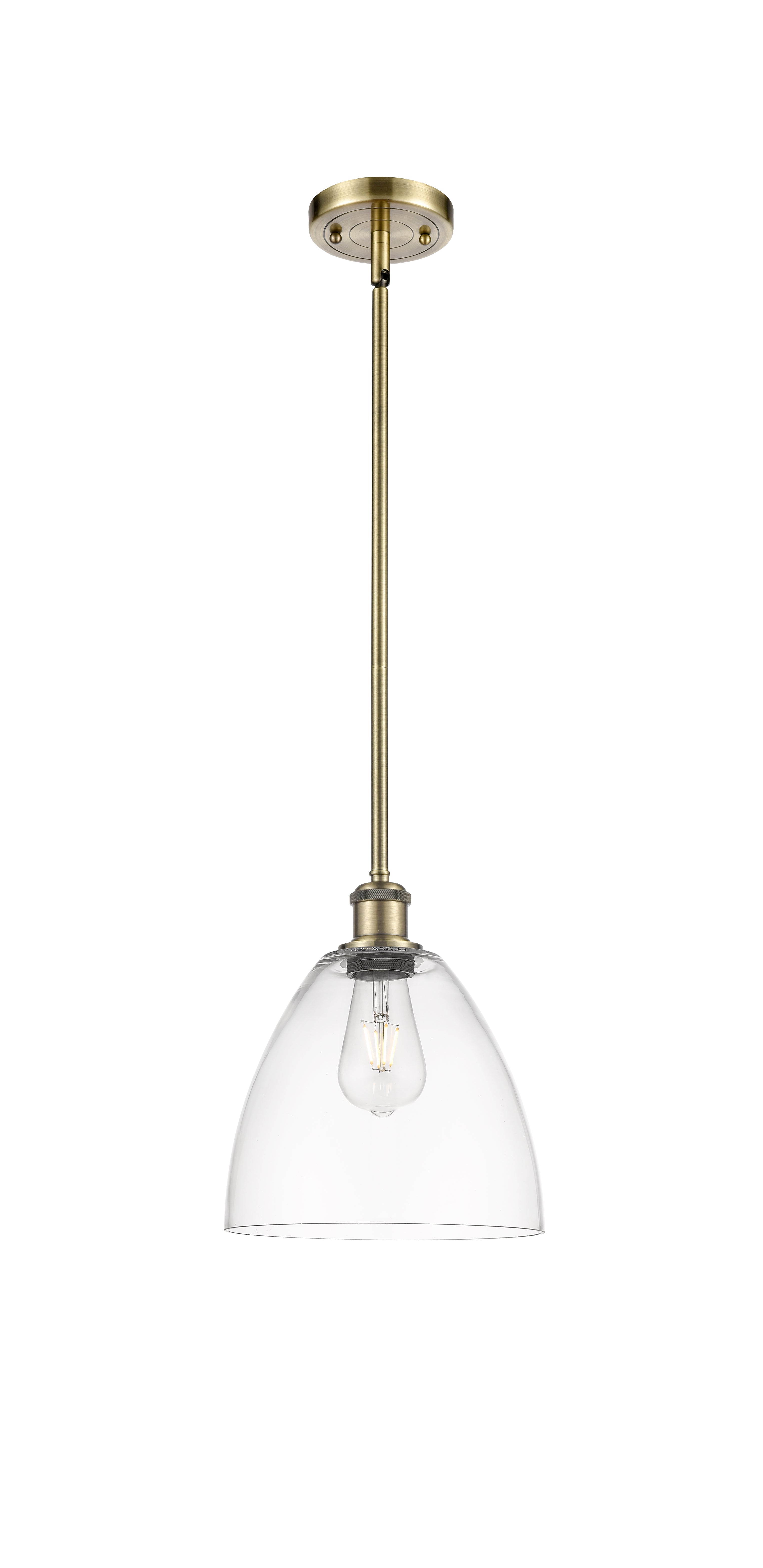 Ballston Mini Pendant Antique Brass Finish