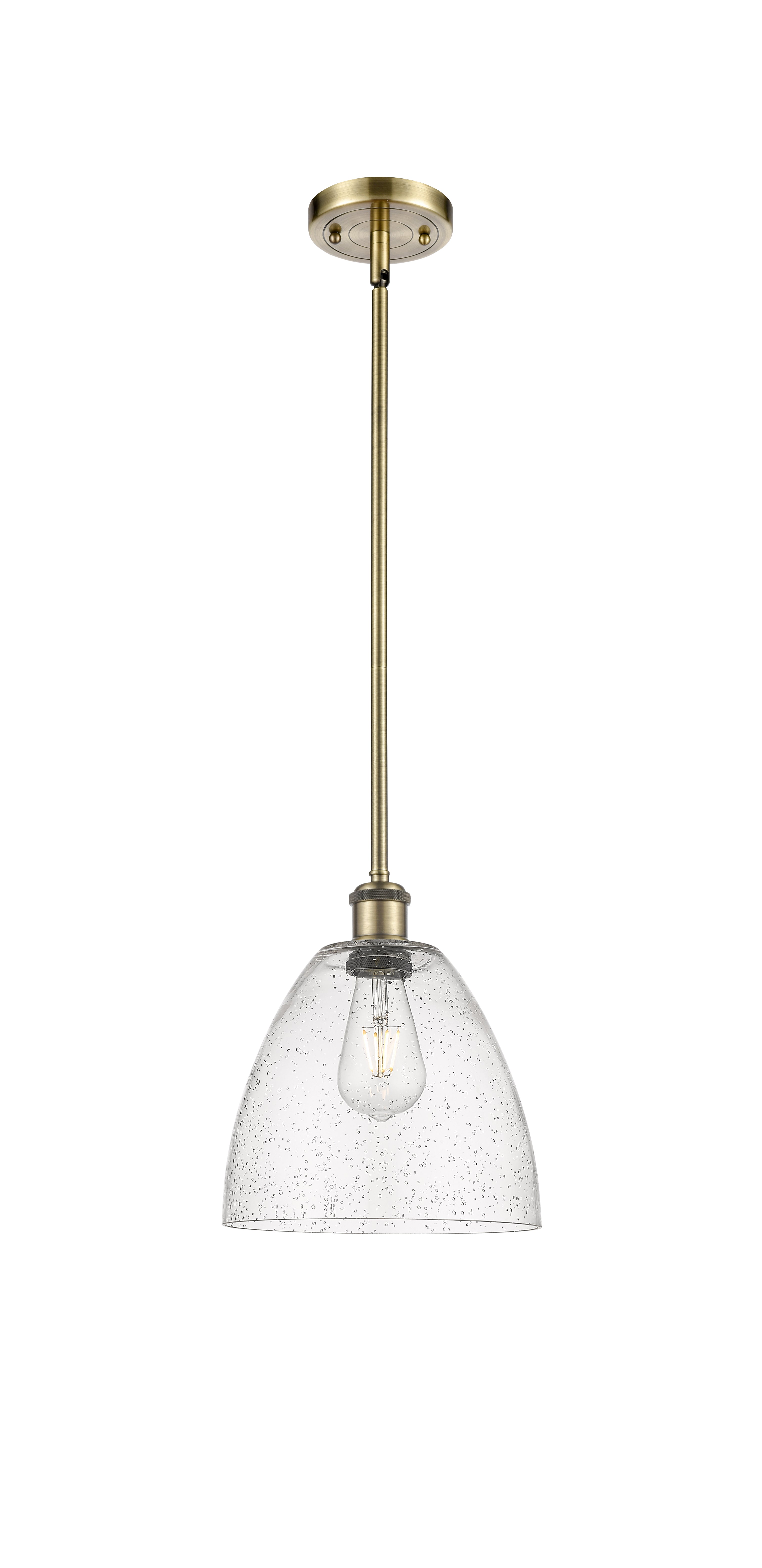 Ballston Mini Pendant Antique Brass Finish