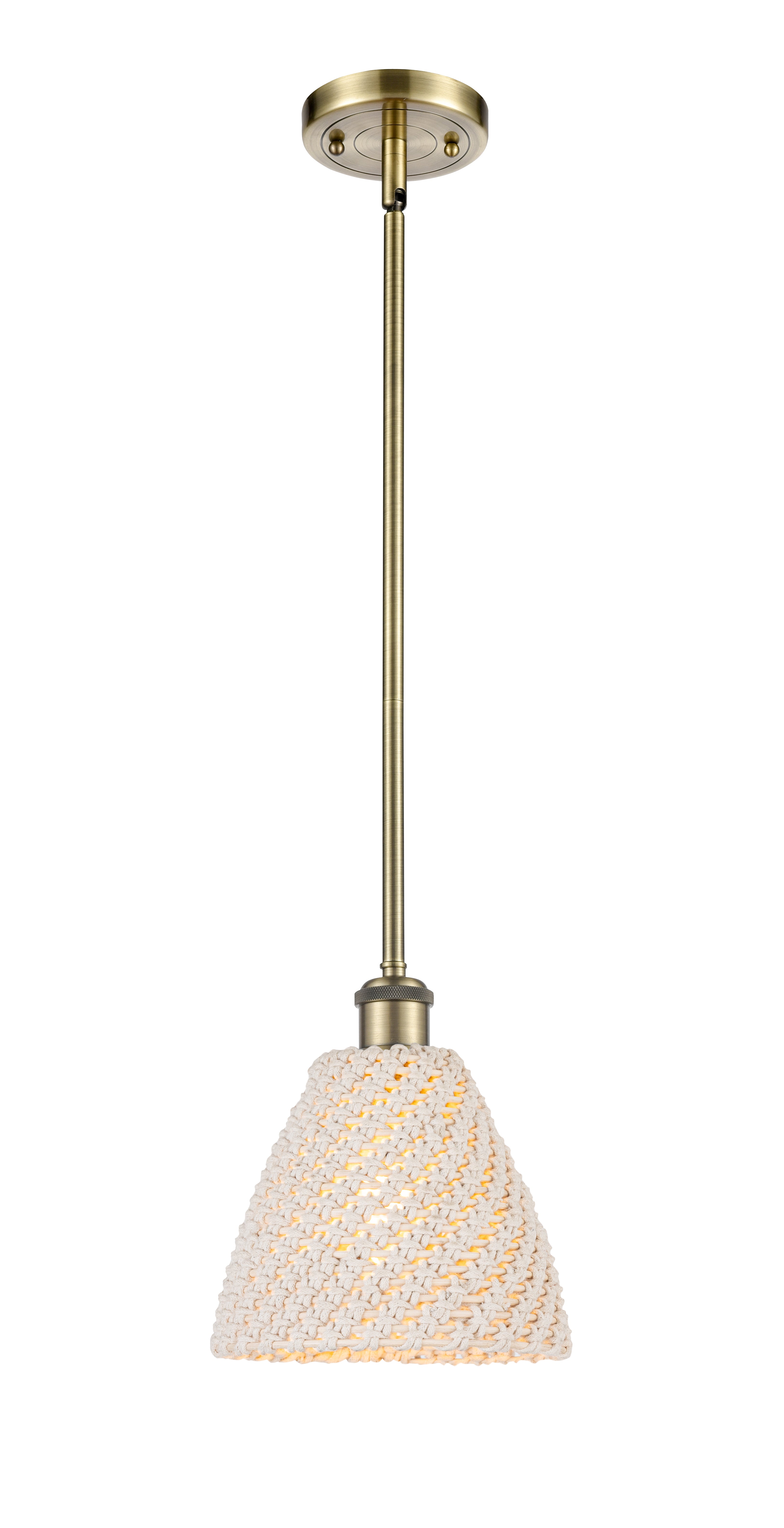 Ballston Mini Pendant Antique Brass Finish