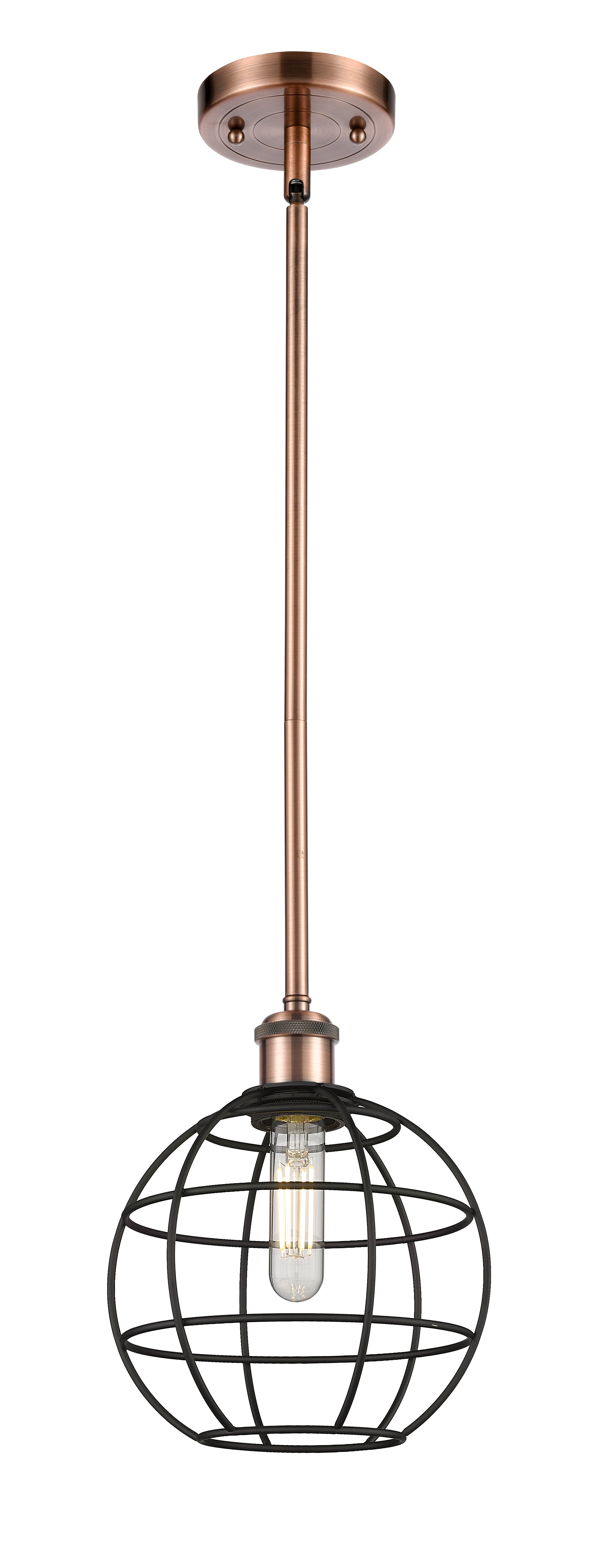 Ballston Mini Pendant Antique Brass 8 Inch