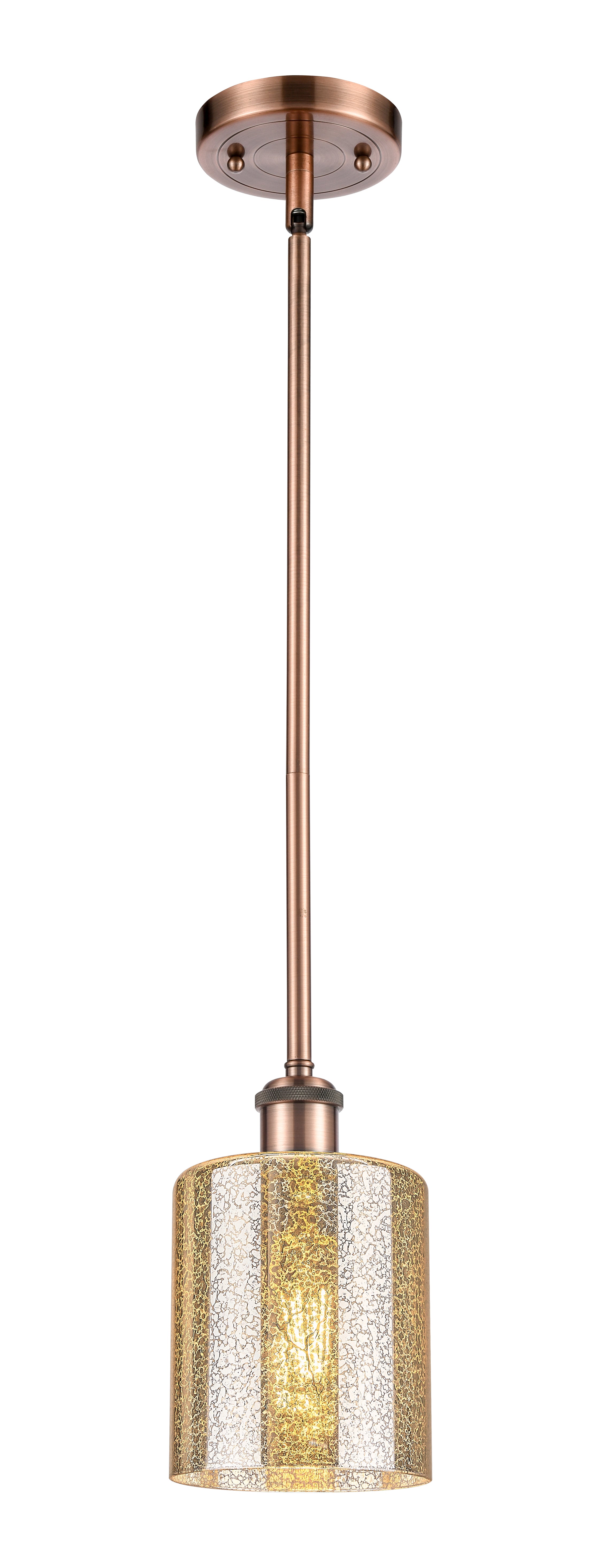 Ballston Mini Pendant 5 Inch Antique Brass