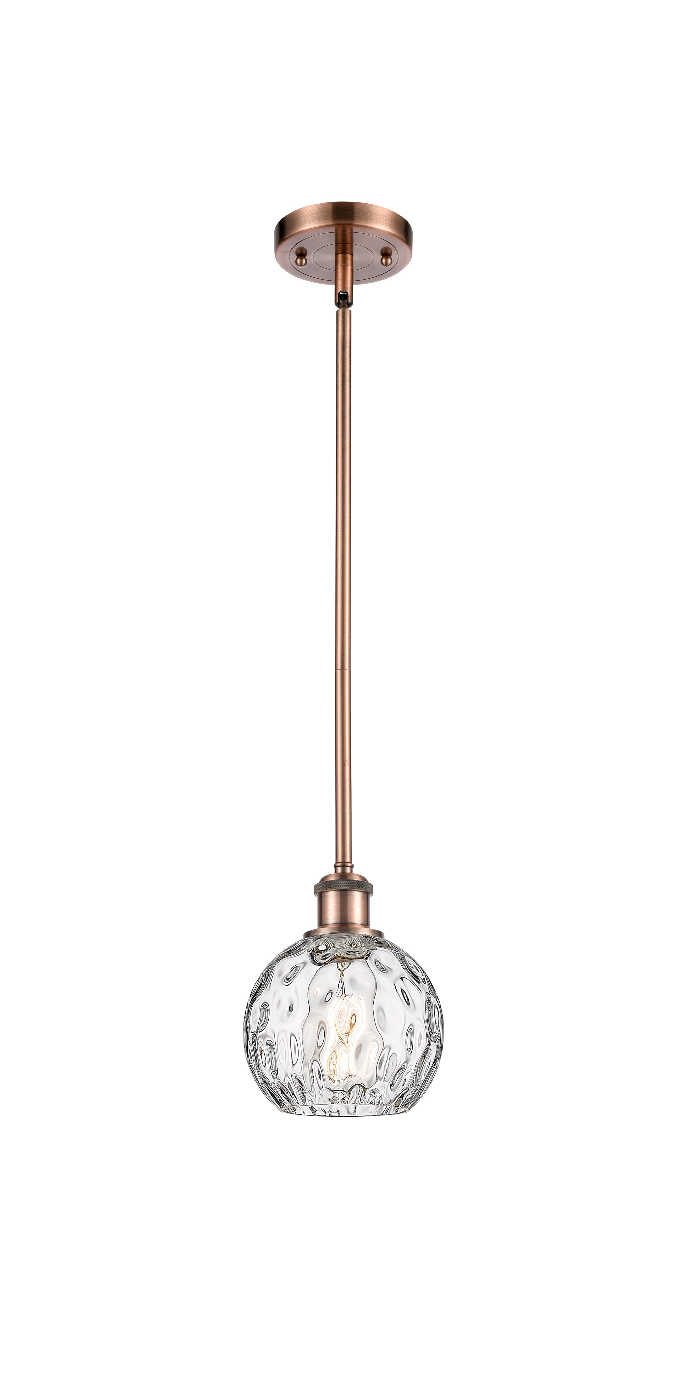 Ballston Mini Pendant Antique Brass Glass