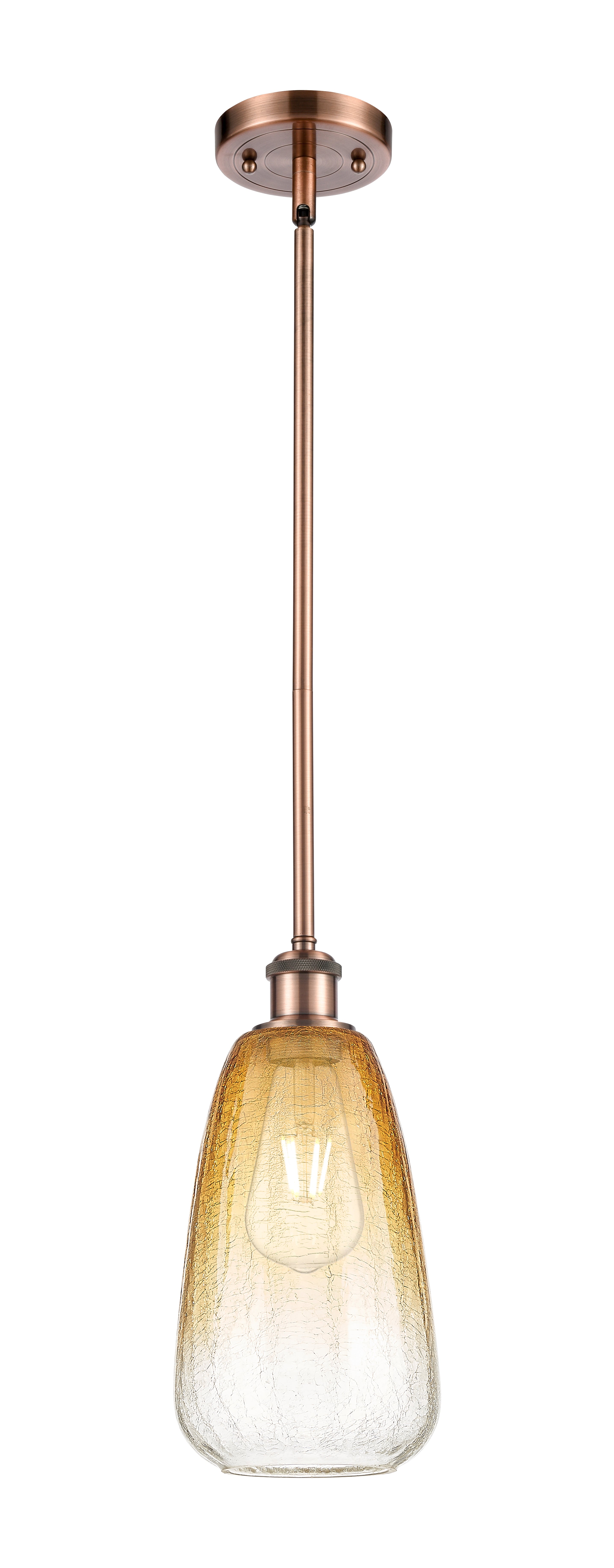 Ballston Mini Pendant Antique Brass Glass