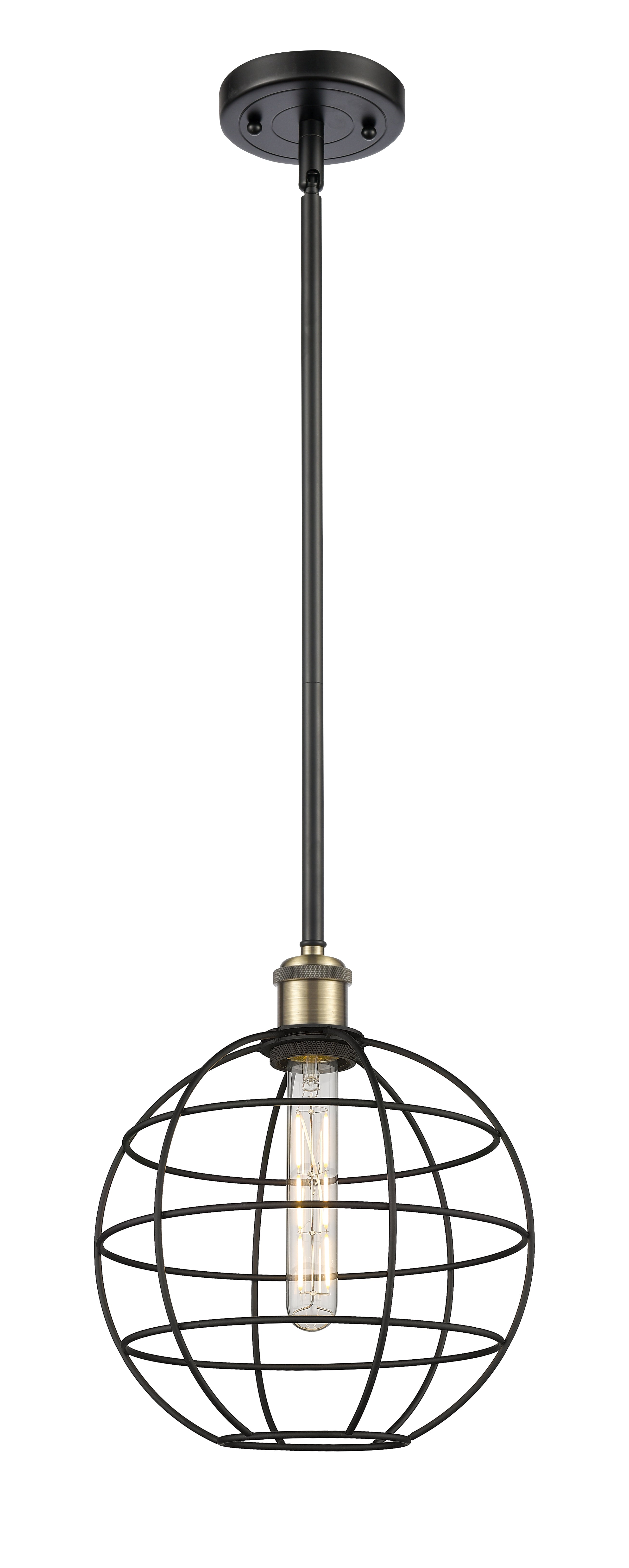 Ballston Mini Pendant Antique Brass 10 Inch