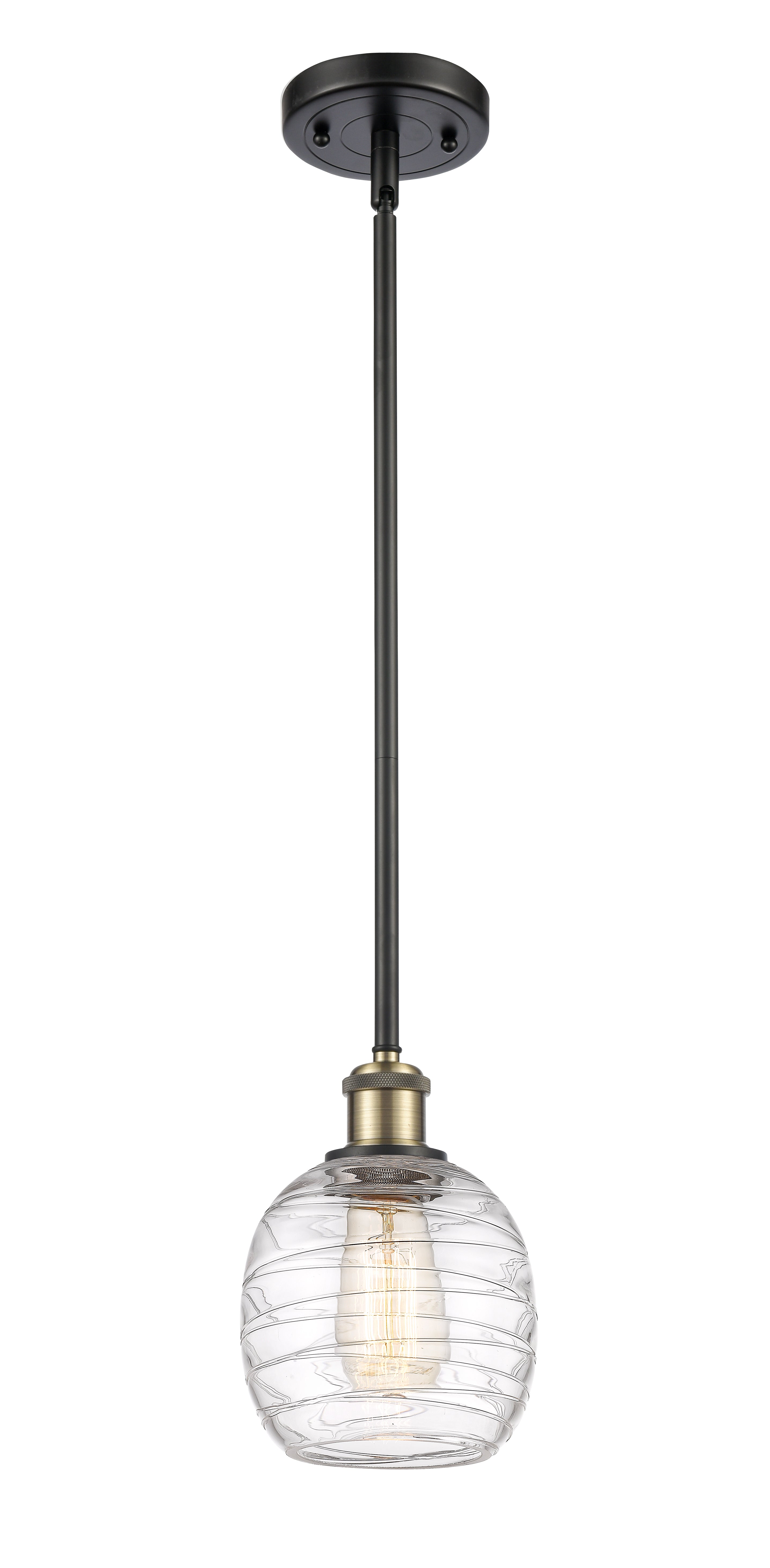 Ballston Mini Pendant Antique Brass Finish