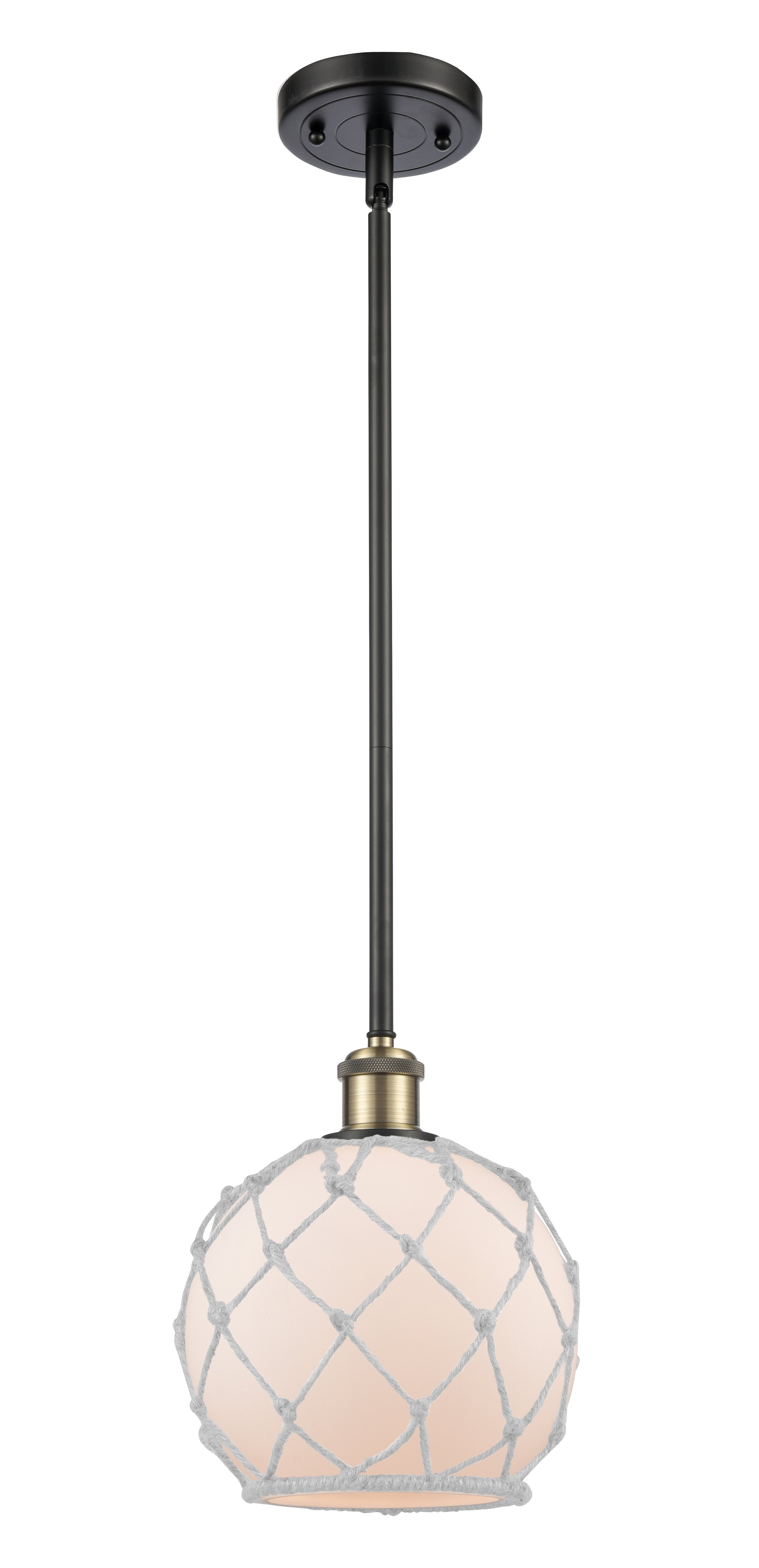 Ballston Mini Pendant Antique Brass 8 Inch