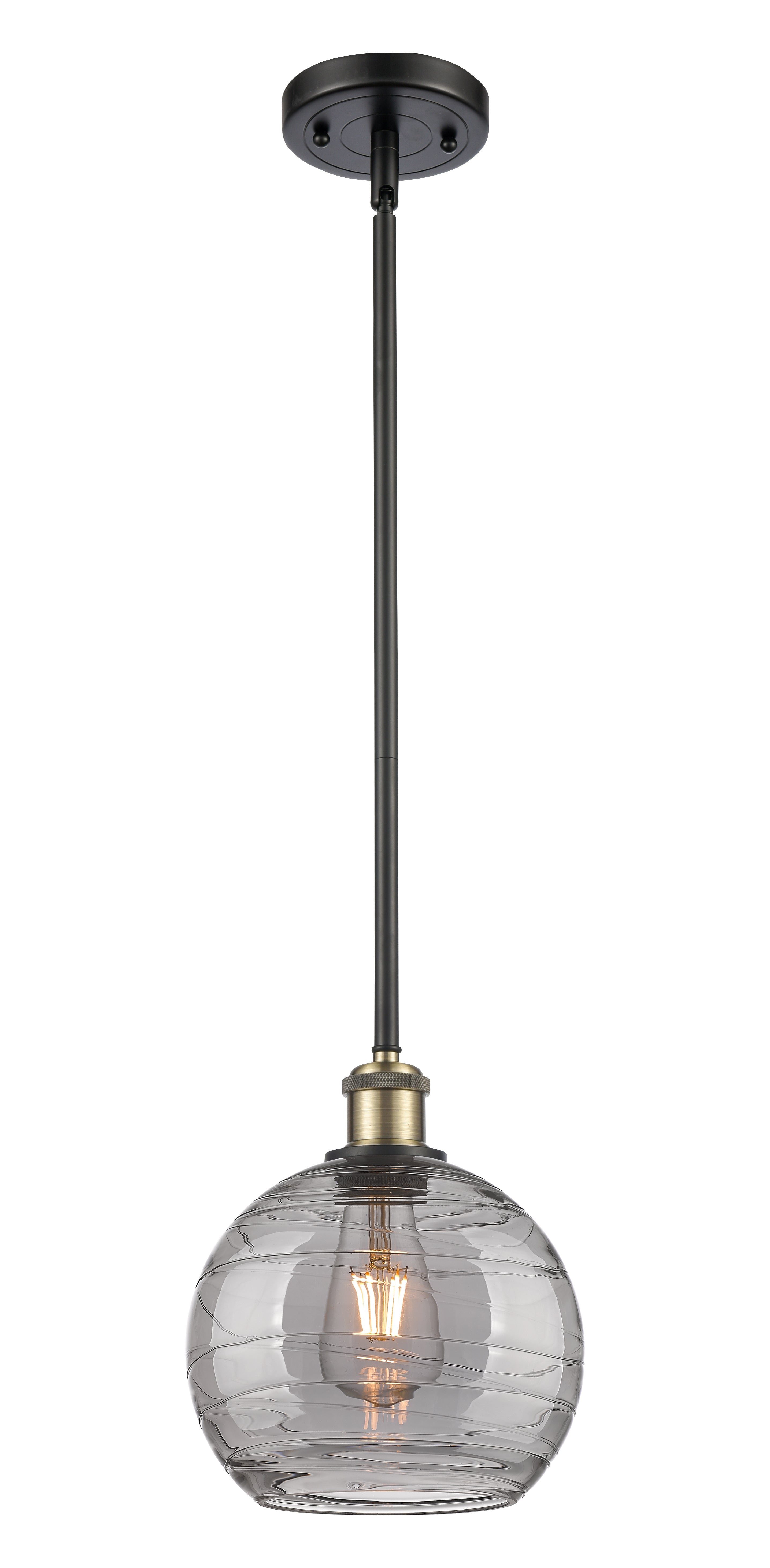 Ballston Mini Pendant Antique Brass 8 Inch