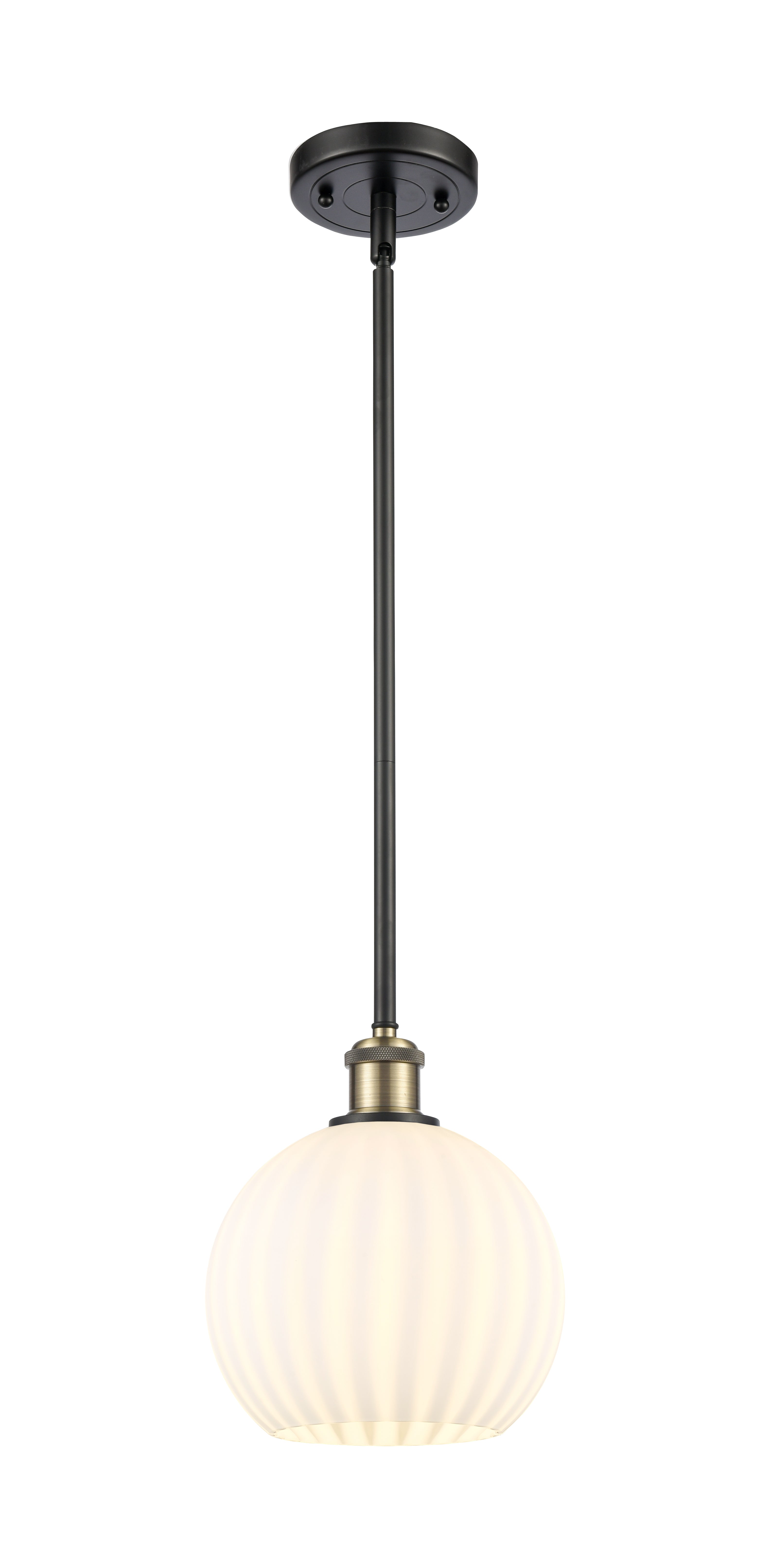 Ballston Mini Pendant Brass 8 Inch Dimmable