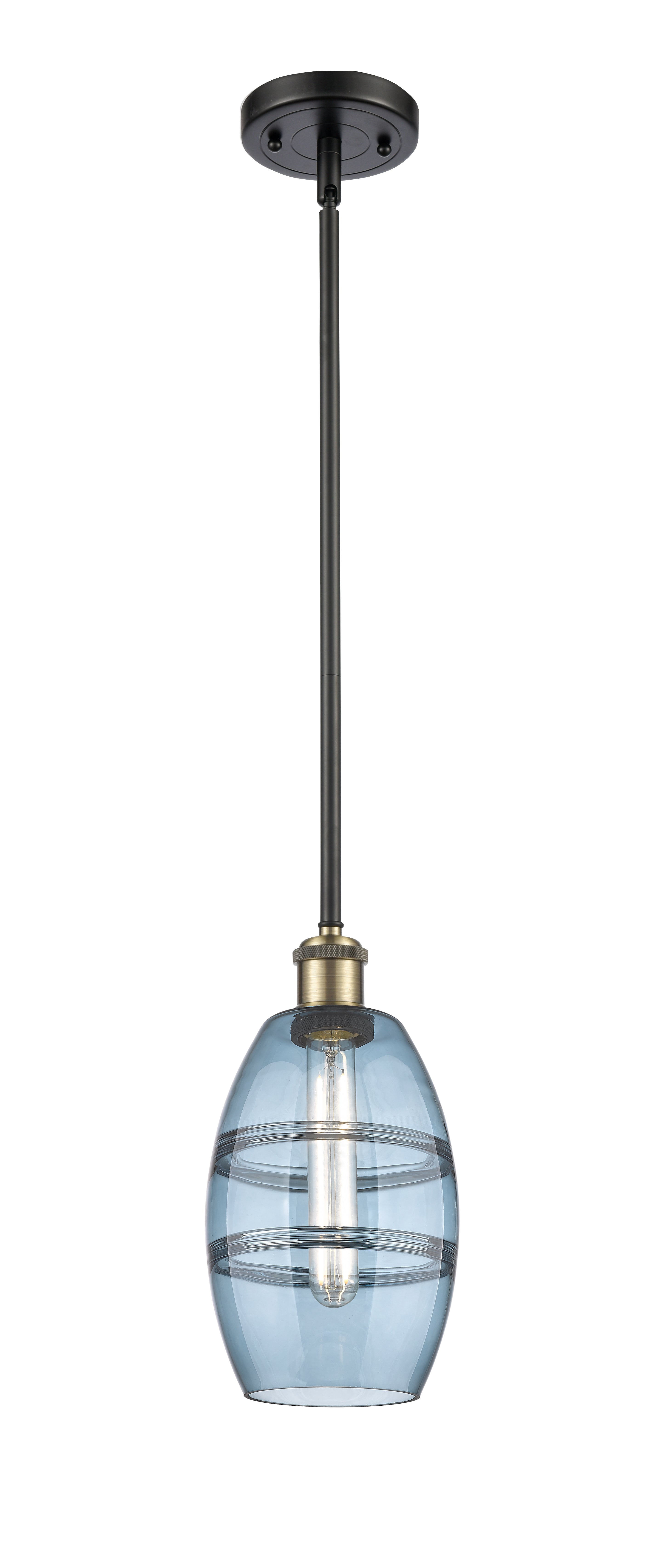 Ballston Mini Pendant Antique Brass Glass