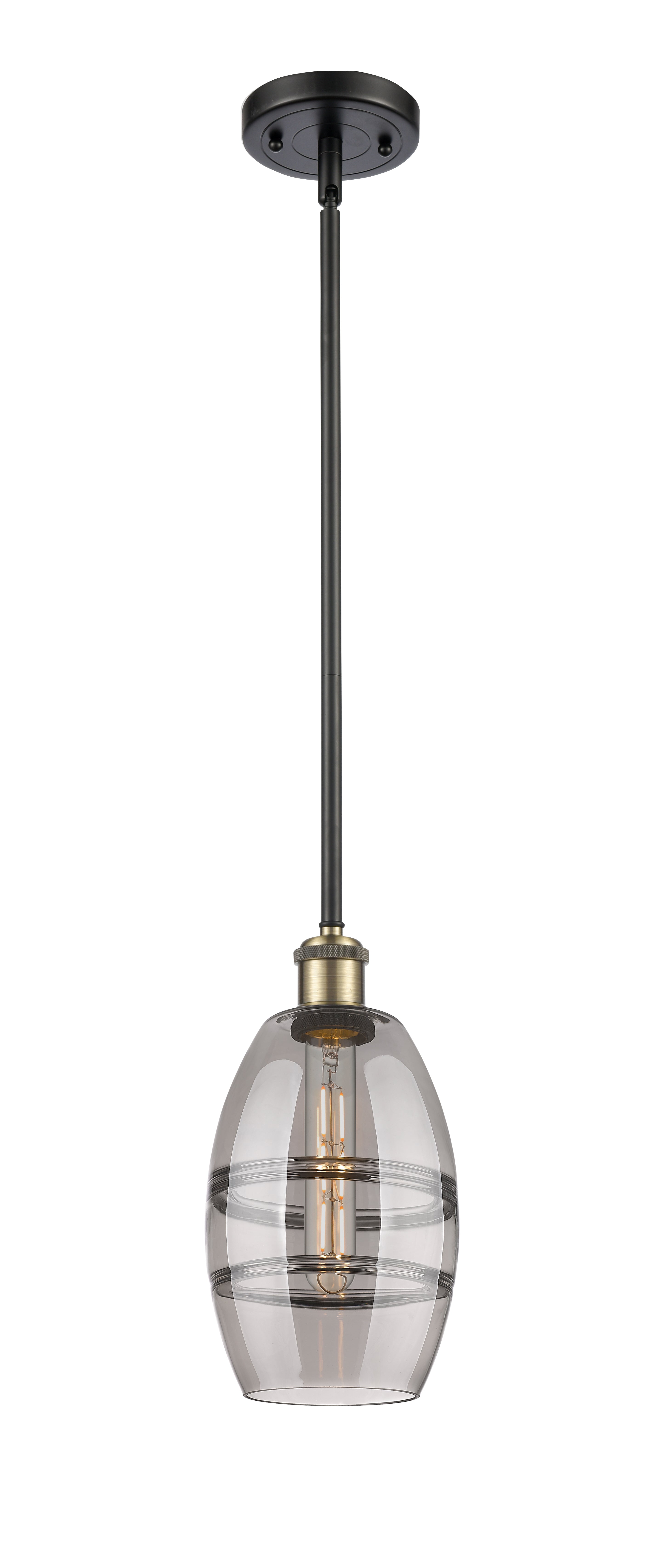 Ballston Mini Pendant Antique Brass Glass