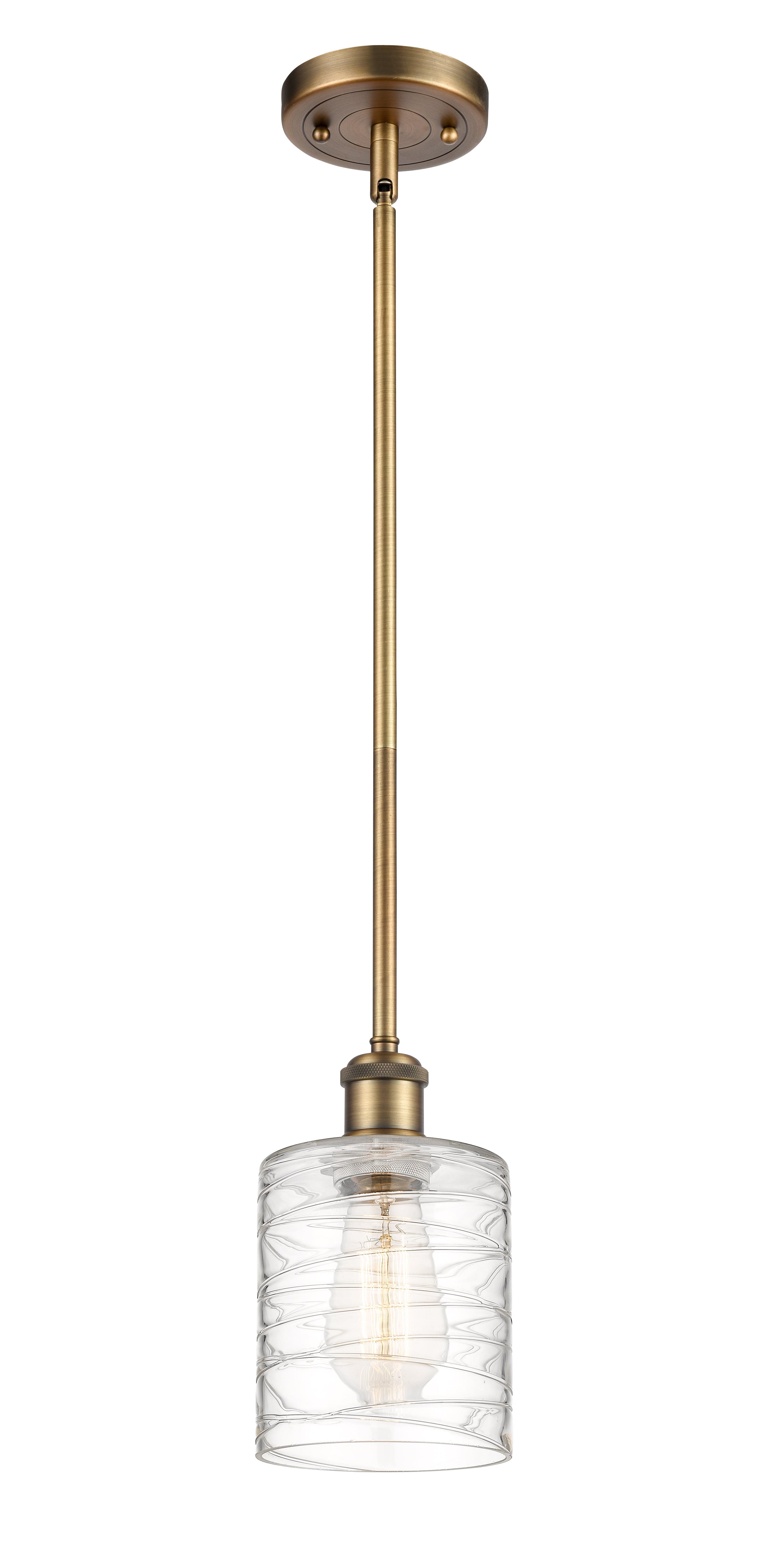 Ballston Mini Pendant Antique Brass Finish