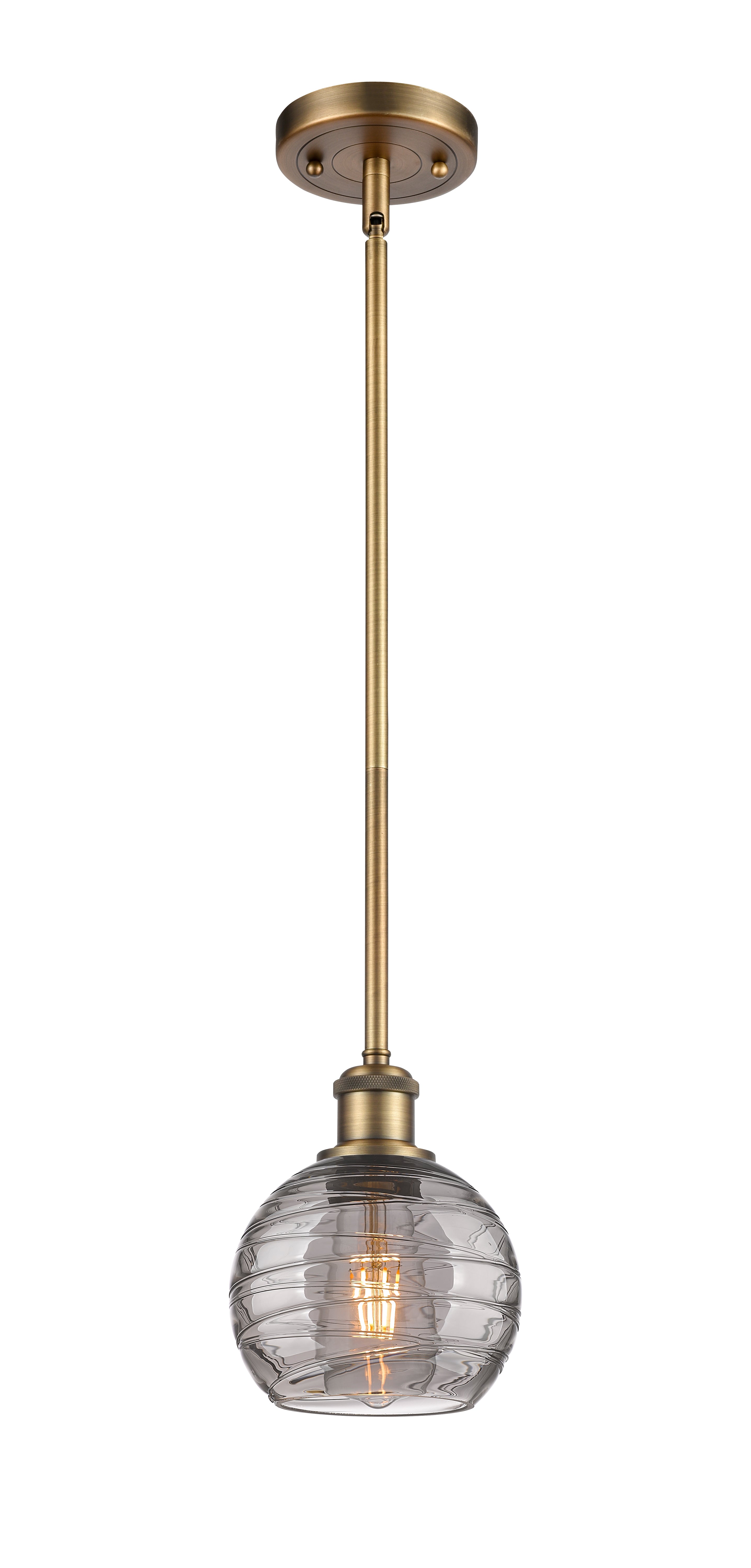 Ballston Mini Pendant Antique Brass Finish