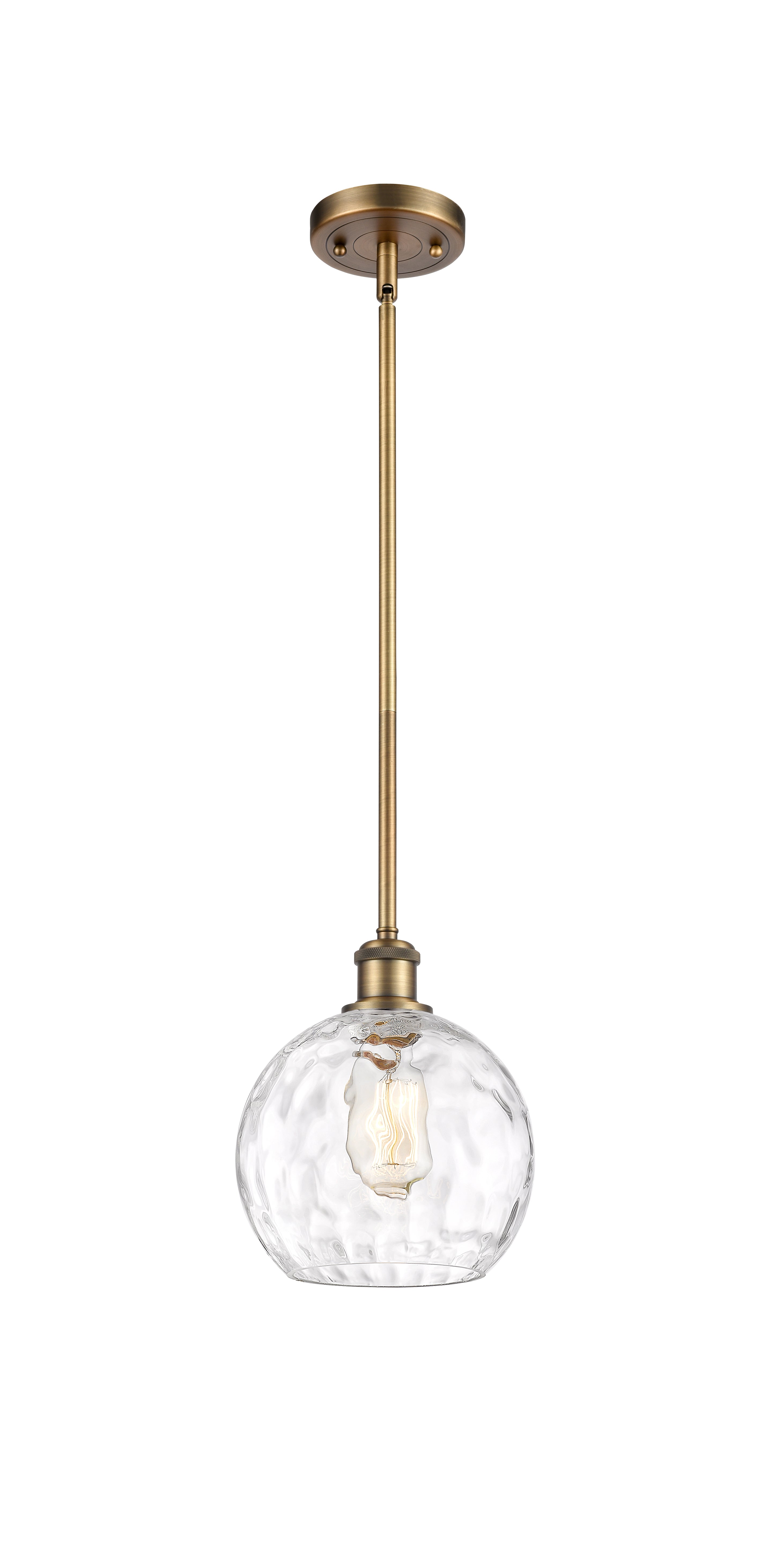 Ballston Mini Pendant Antique Brass Glass