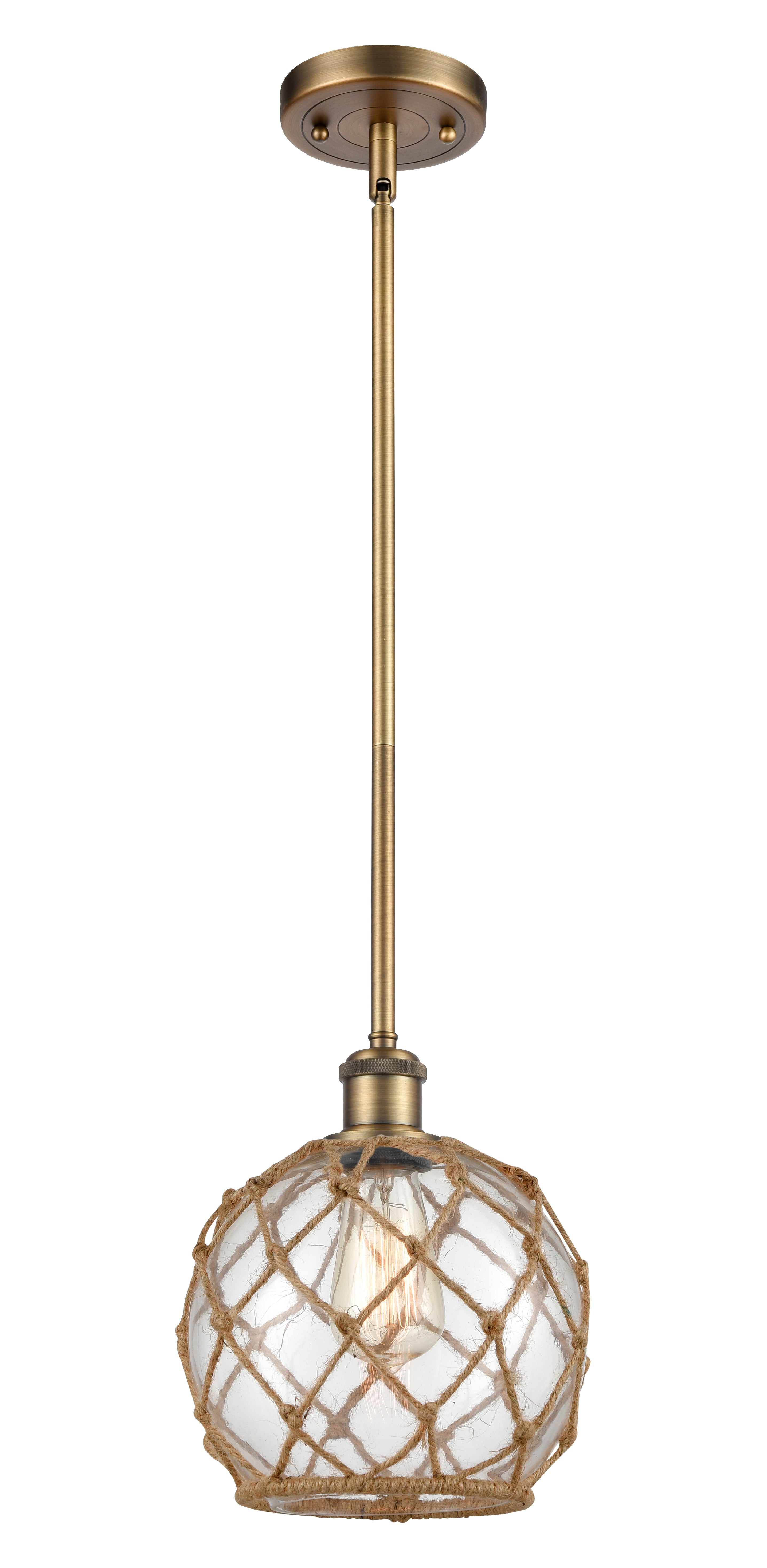 Ballston Mini Pendant Antique Brass Finish