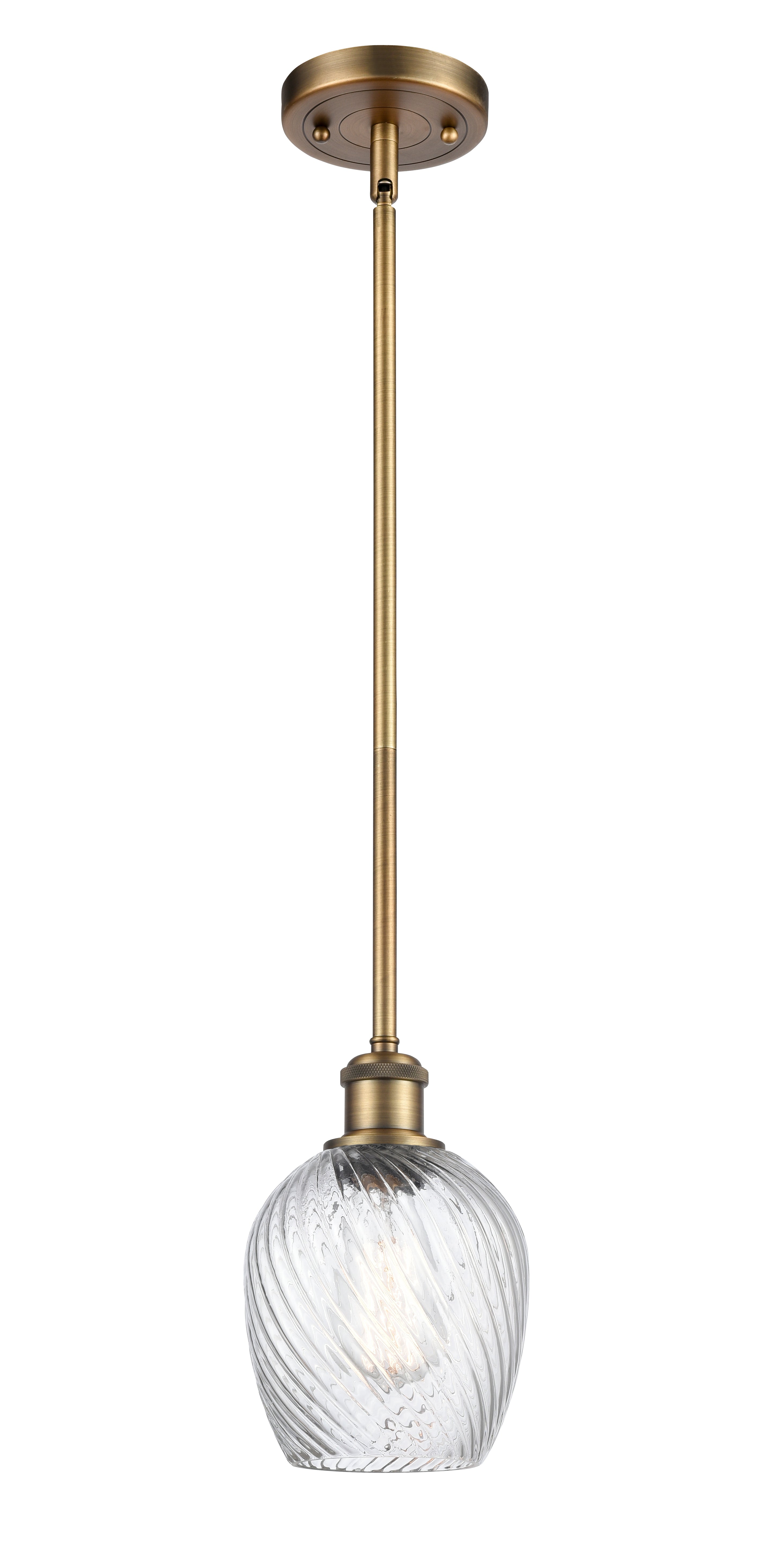 Ballston Mini Pendant Antique Brass Glass
