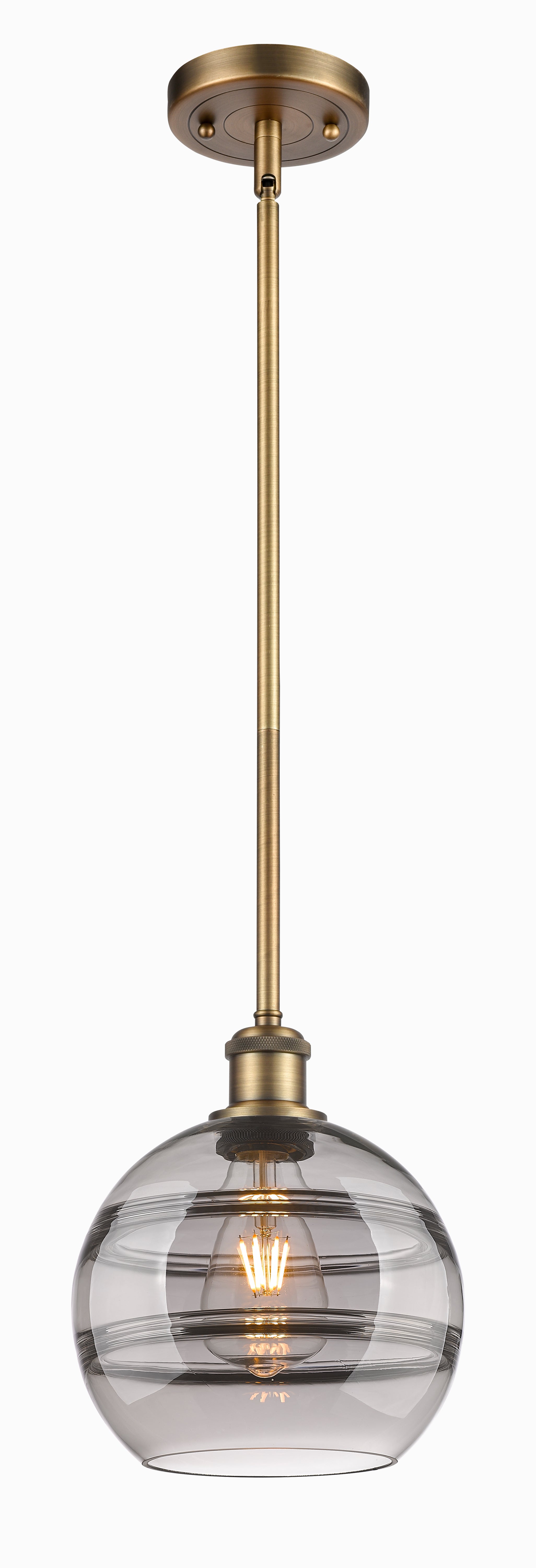 Ballston Mini Pendant Antique Brass Finish
