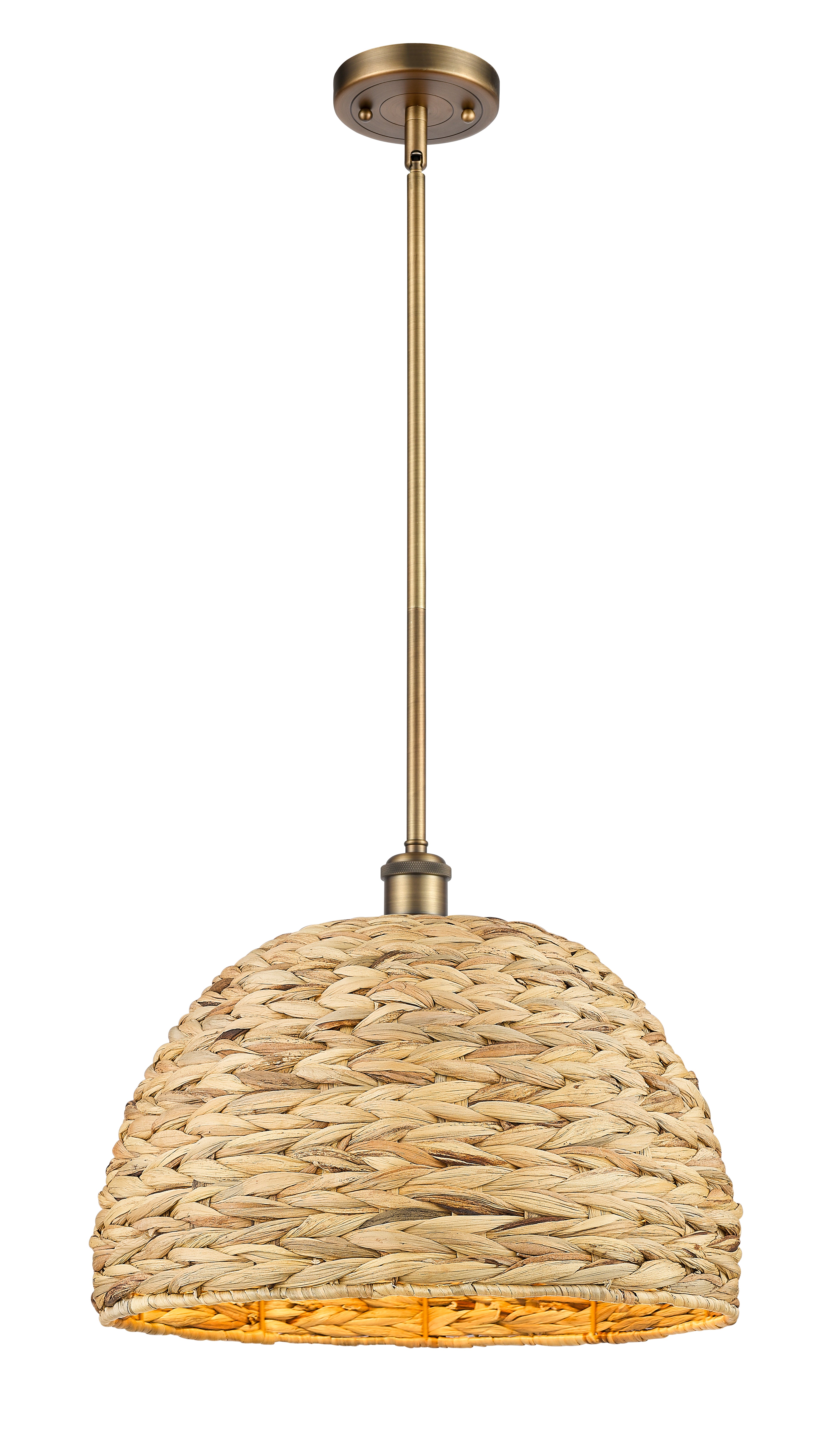 Ballston Mini Pendant Woven Antique Brass