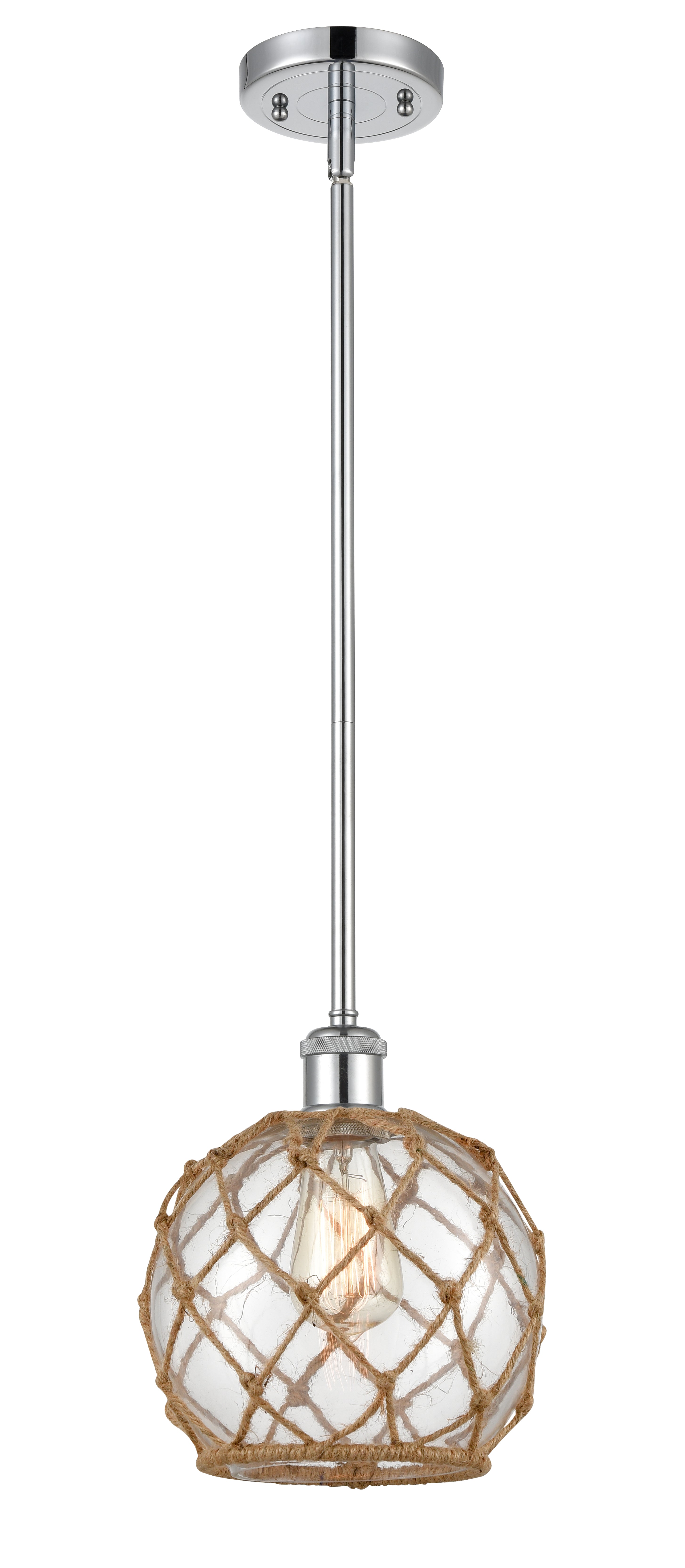 Ballston Mini Pendant Antique Brass 8 Inch