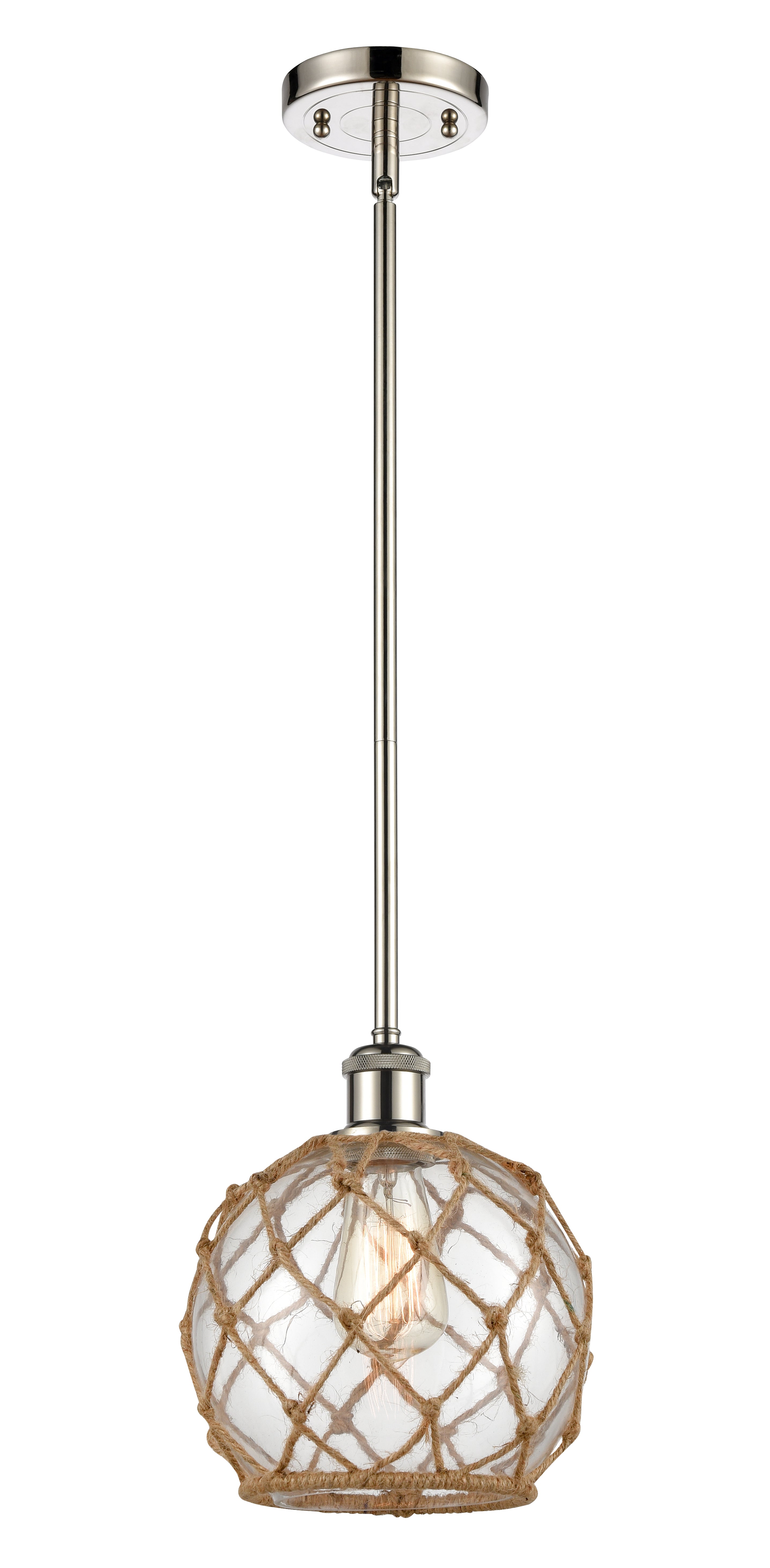 Ballston Mini Pendant Antique Brass 8 Inch