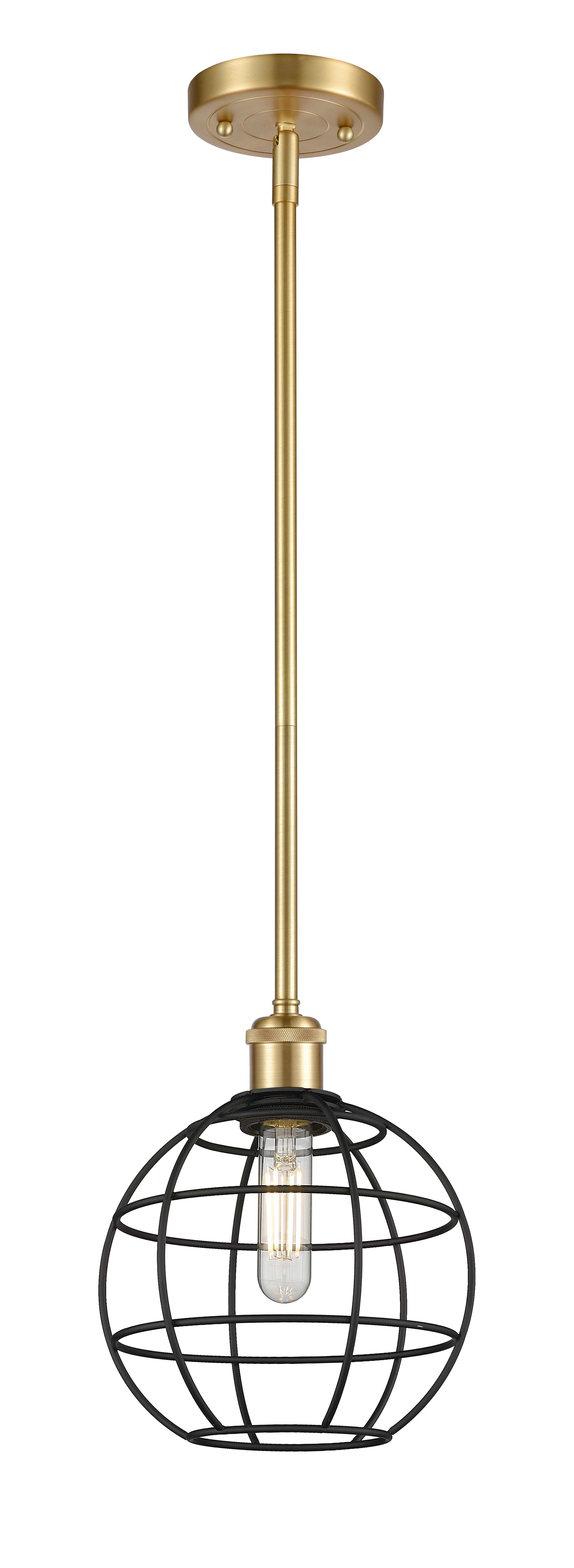 Ballston Mini Pendant Antique Brass 8 Inch