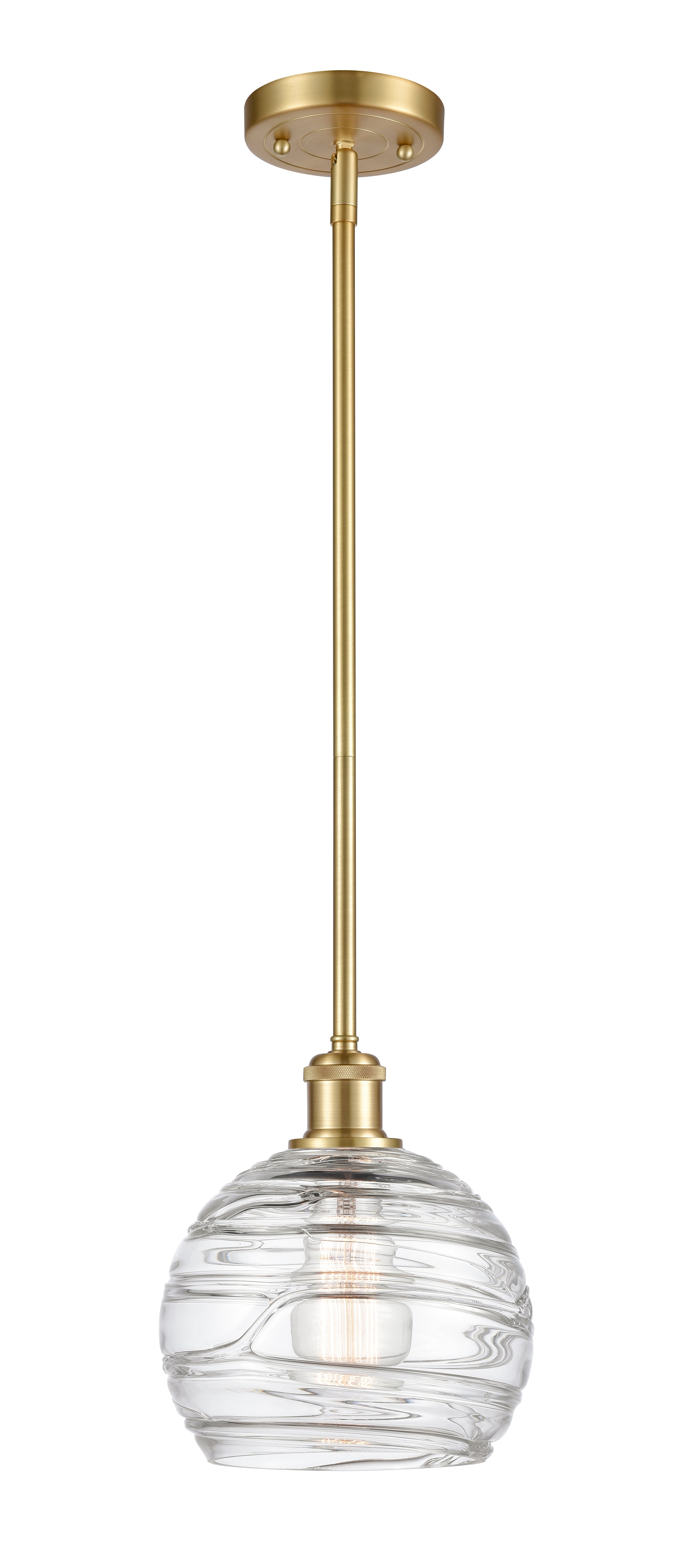 Ballston Mini Pendant Antique Brass 8 Inch