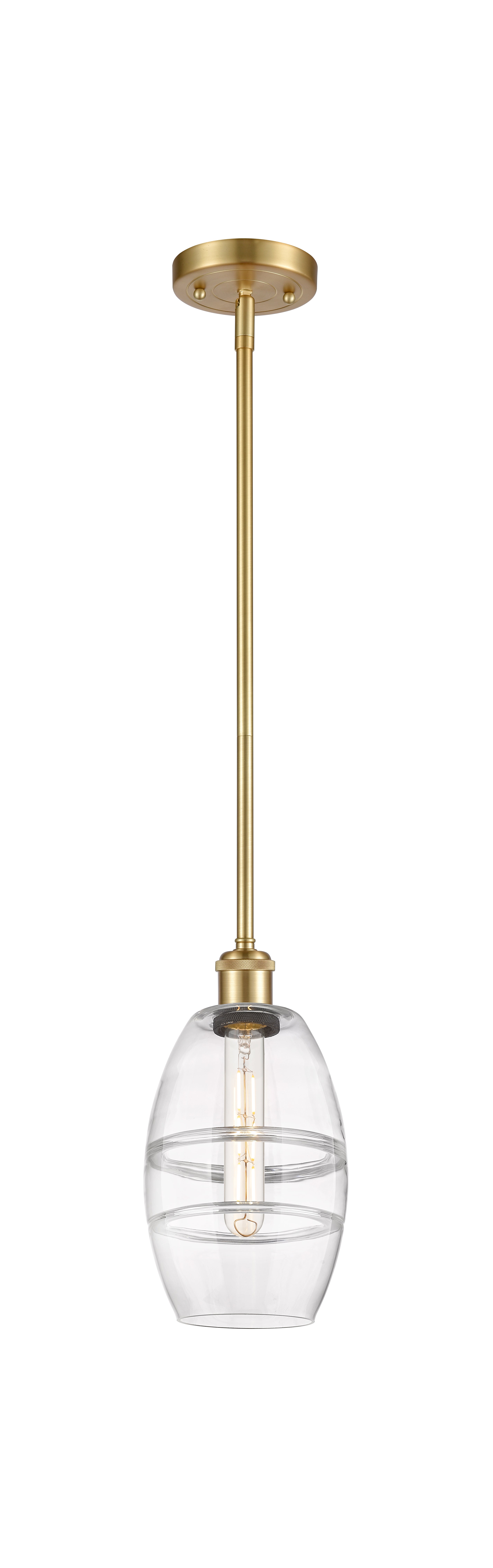 Ballston Mini Pendant Antique Brass Glass
