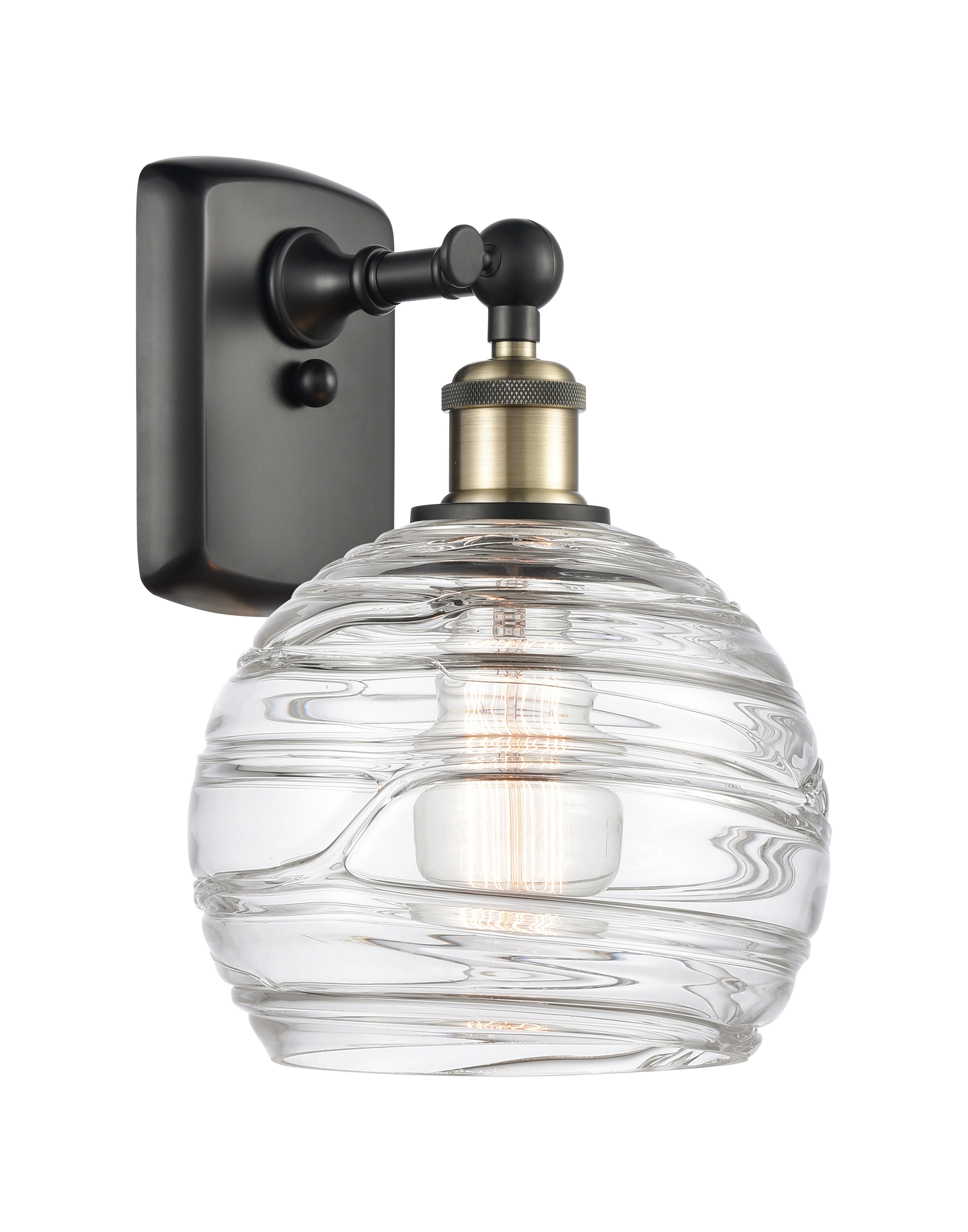 Ballston Sconce Cast Brass Steel Glass