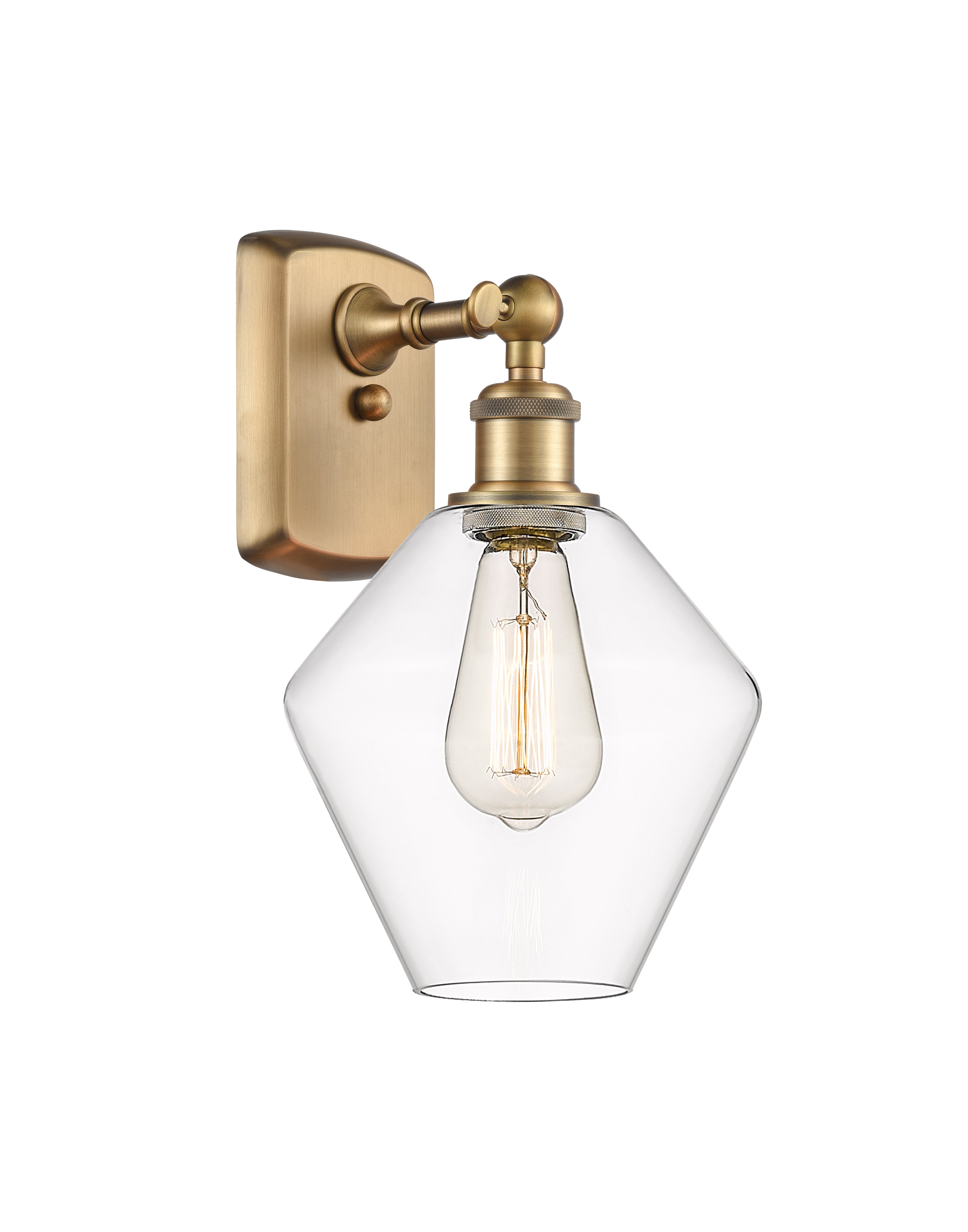 Ballston Sconce Cast Brass Steel Glass