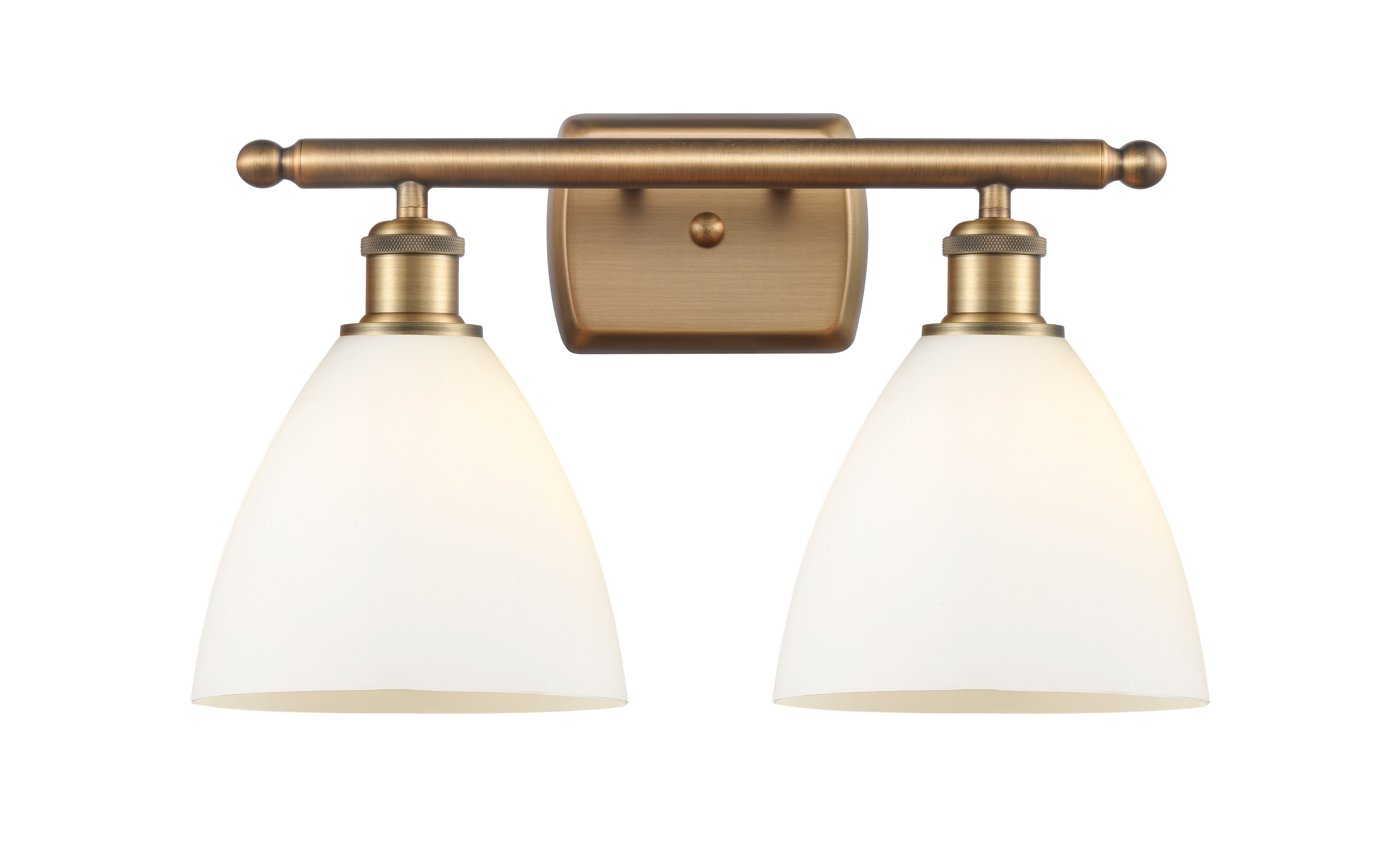 Ballston Bath Vanity Light Cast Brass Glass