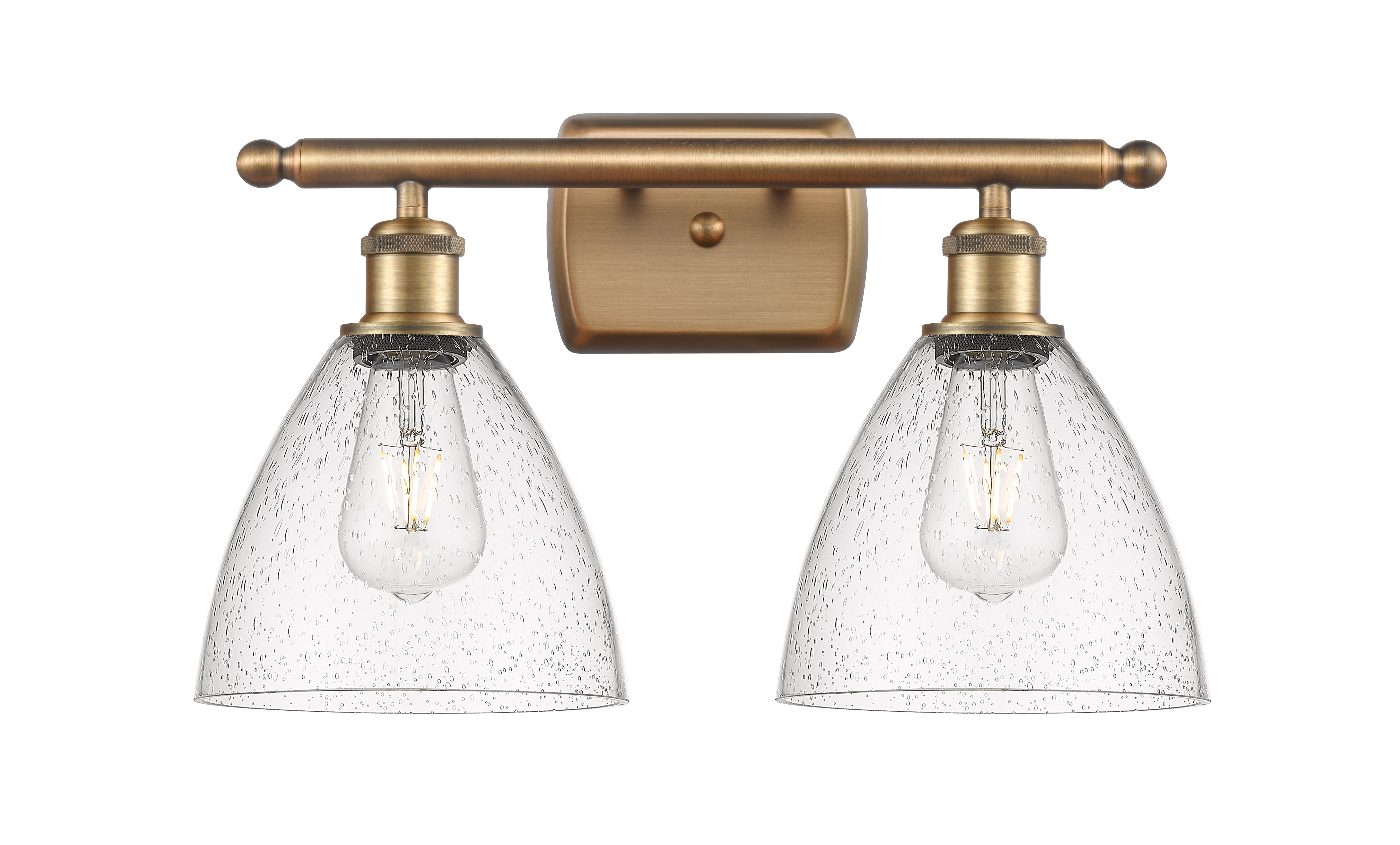 Ballston Bath Vanity Light Cast Brass Glass