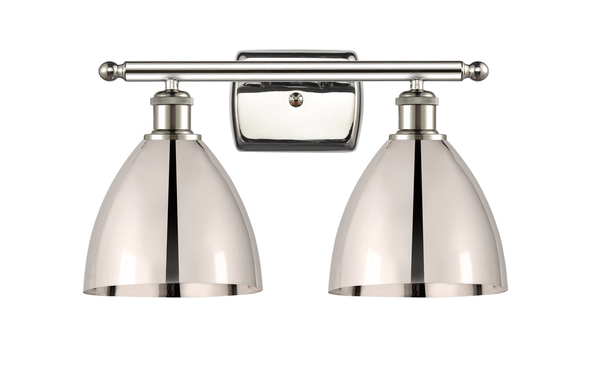 Bristol 18-Inch 2-Light Bath Vanity Light with LED Bulbs Cone Shade
