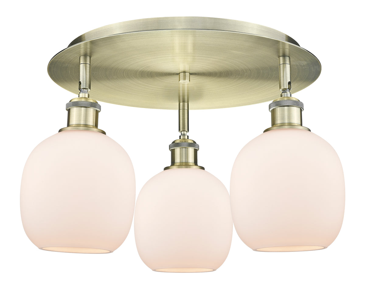 Belfast 18-Inch 3-Light Semi-Flush Mount Dimmable