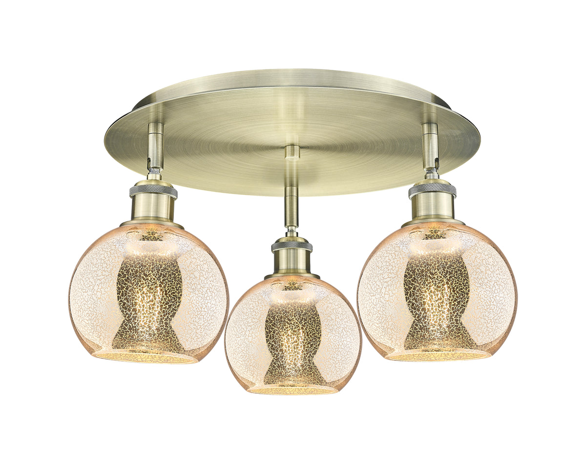 Athens 18-Inch 3-Light Semi-Flush Mount 8.875-Inch High