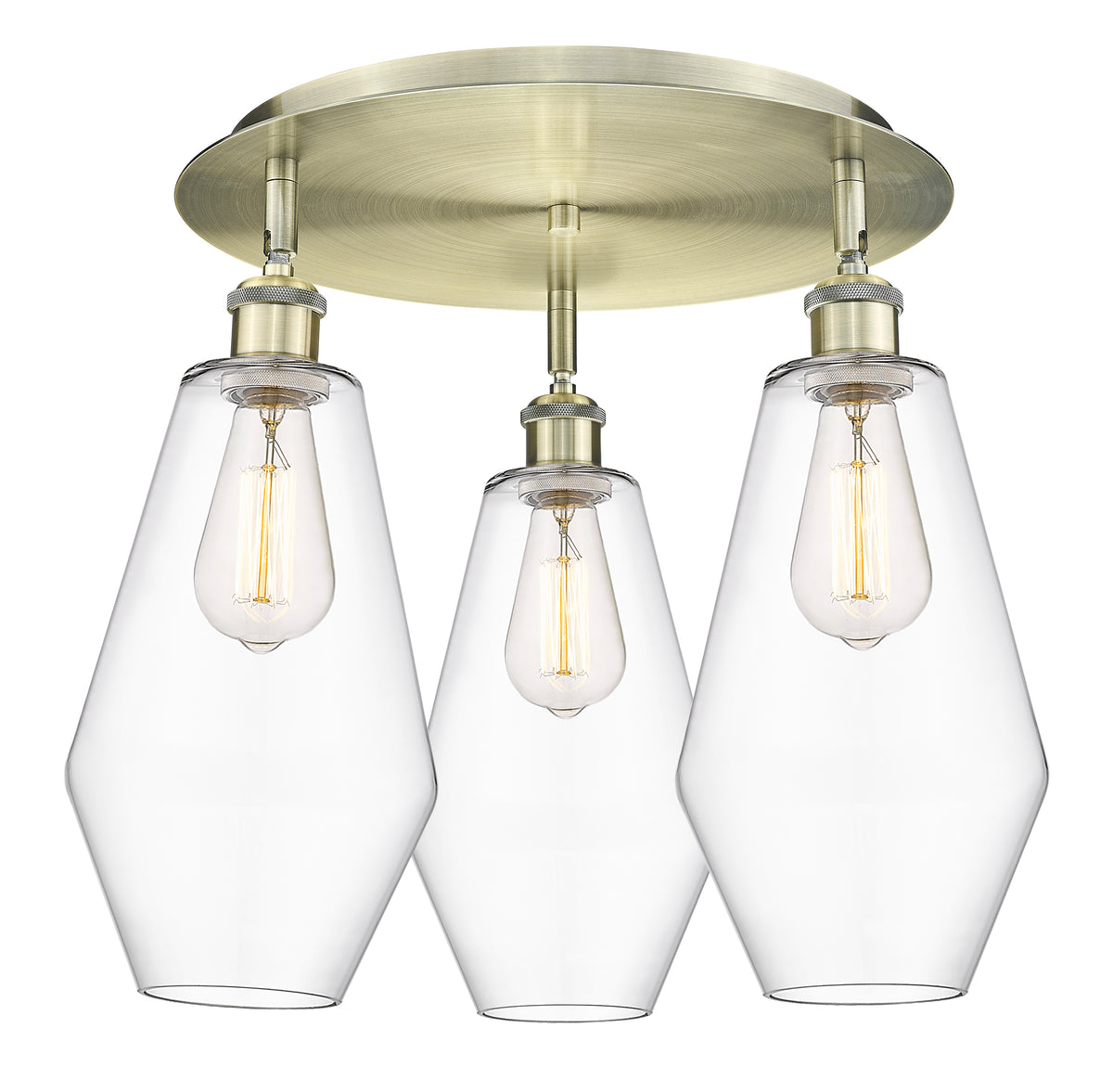 Cindyrella 19-Inch 3-Light Semi-Flush Mount