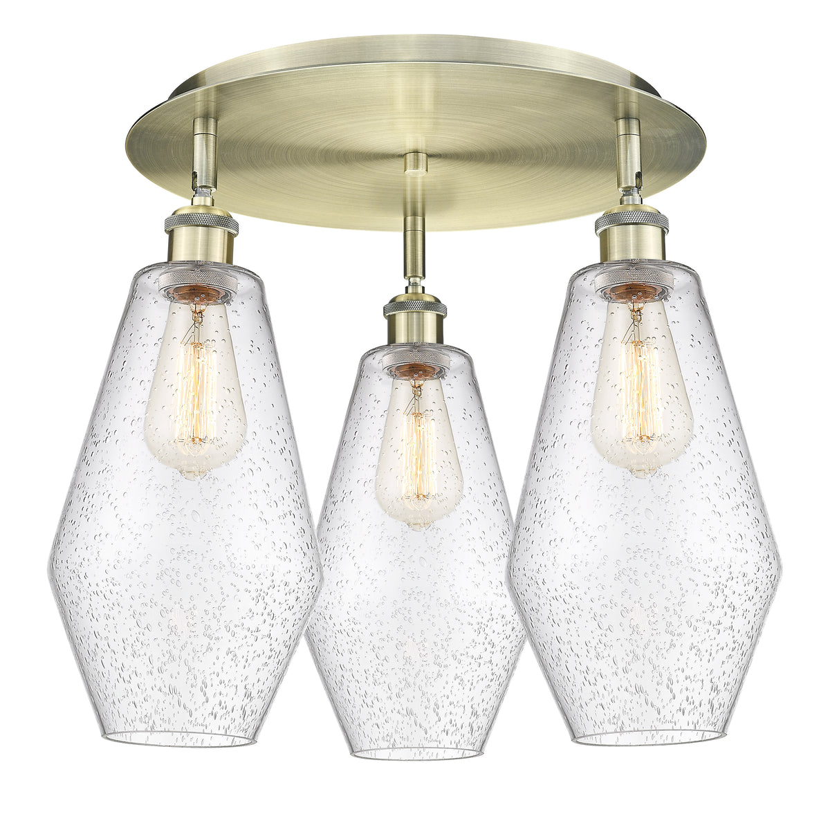 Cindyrella 19-Inch 3-Light Semi-Flush Mount